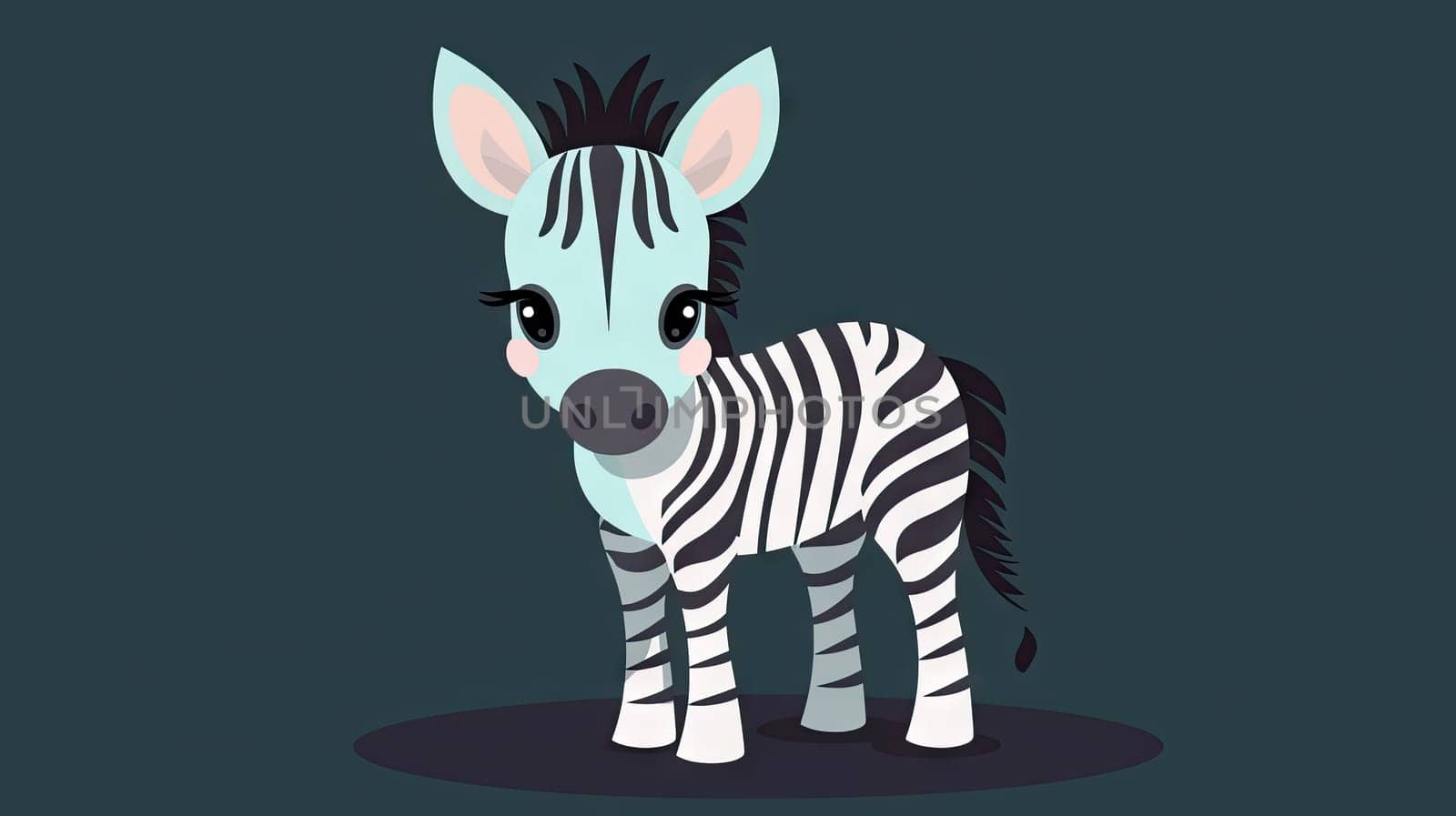 Cute little Zebra, Generative AI, AI generated