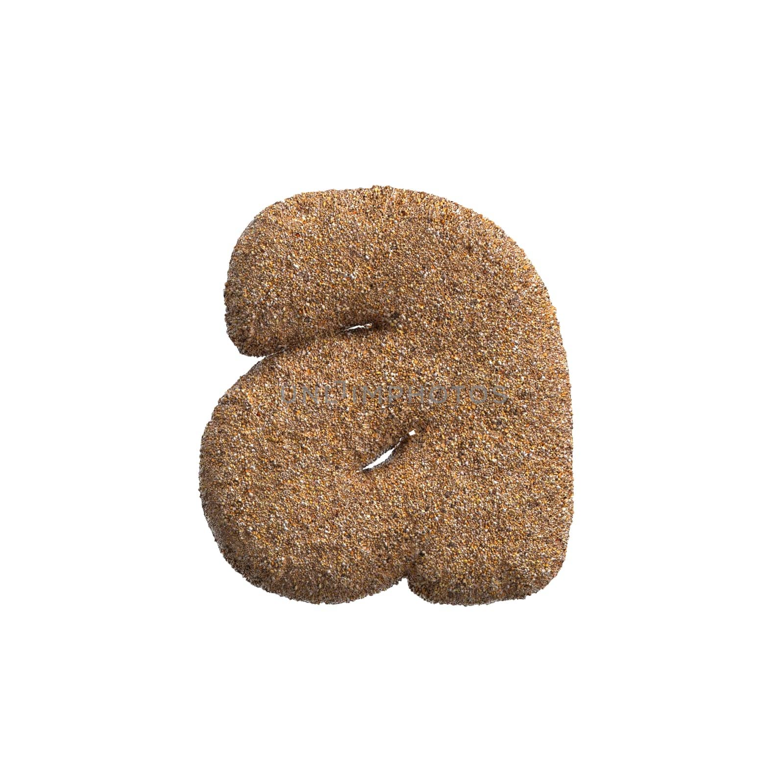 Sand letter A - Small 3d beach font isolated on white background. This alphabet is perfect for creative illustrations related but not limited to Holidays, travel, ocean...