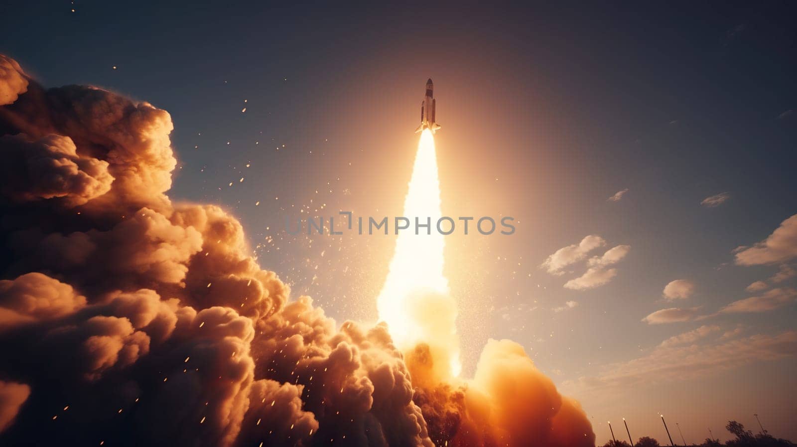 Rocket launch - generative AI, AI generative