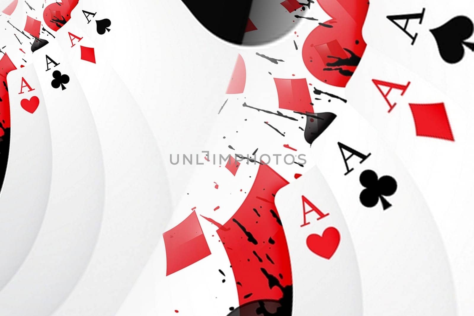 Illustration of a Background with Casino Elements. Concept of betting, gamble, game.