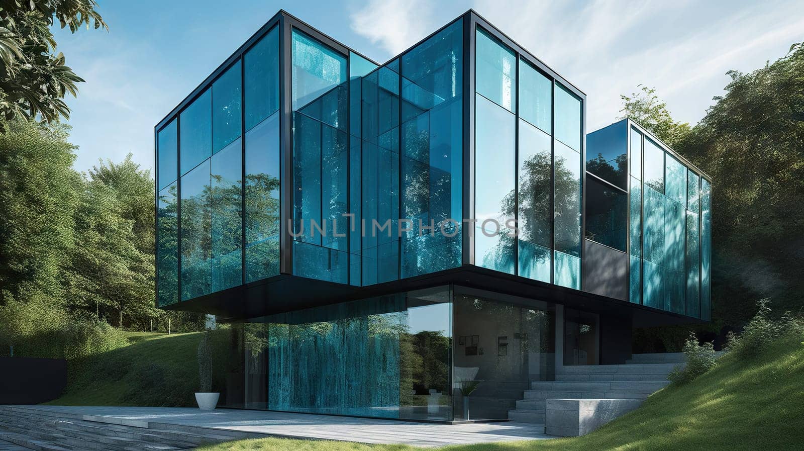 Modern Villa - Generative AI, AI generated