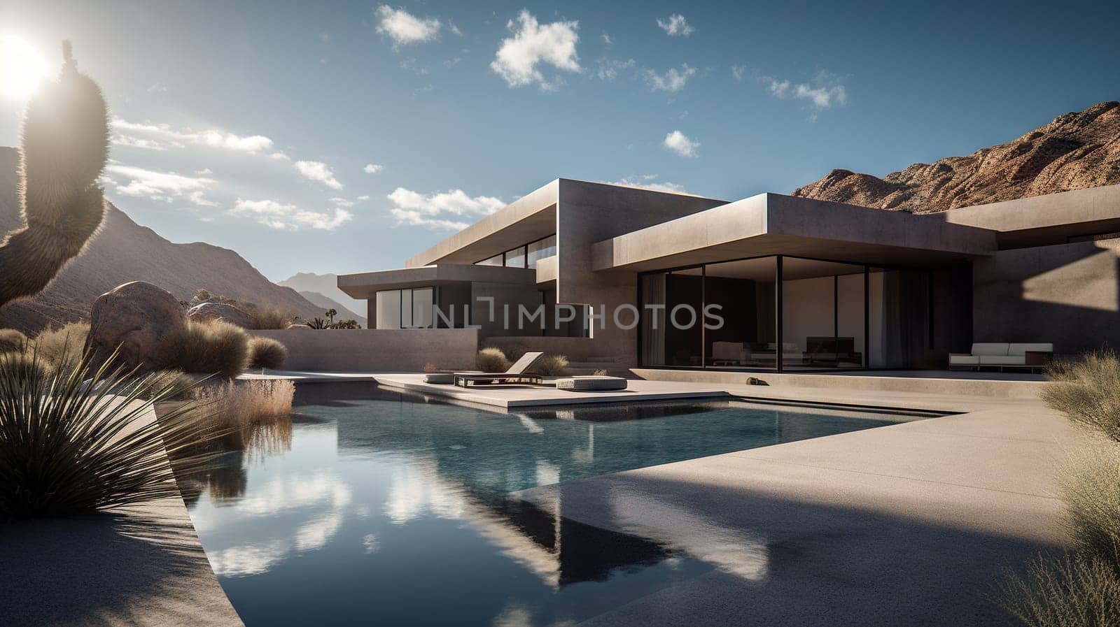 Modern Villa - Generative AI, AI generated