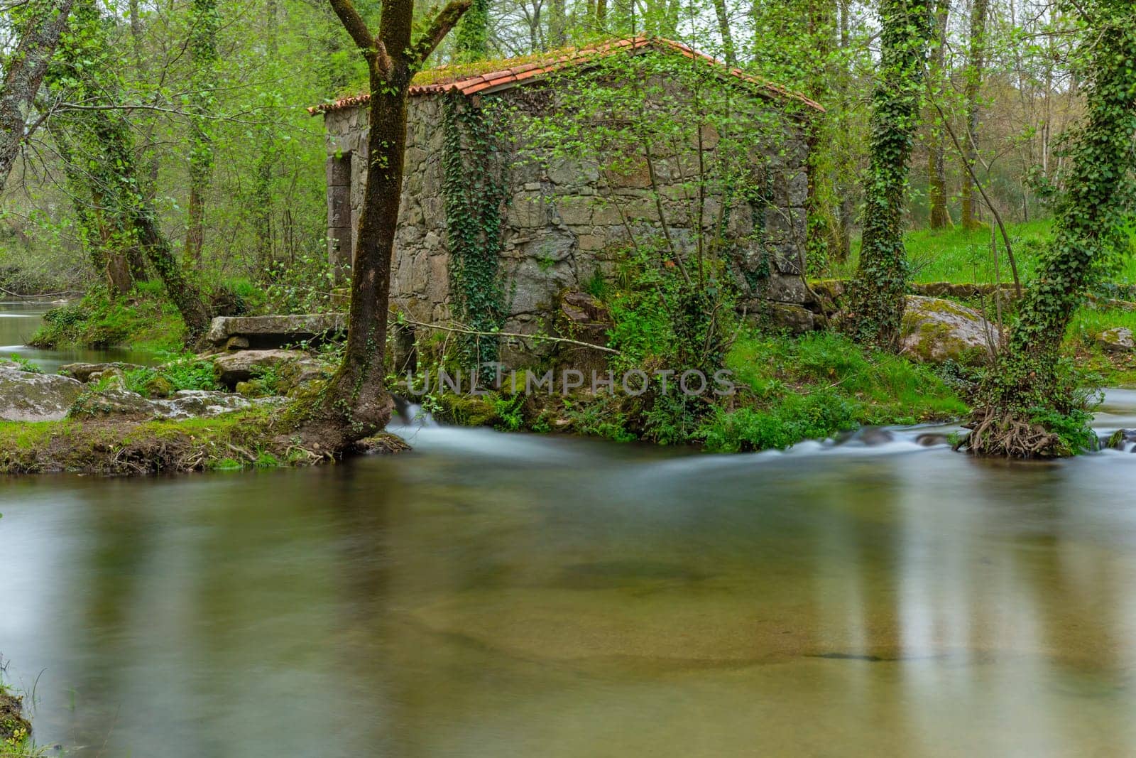 Long Exposure near an old watermill in Homem River, Amares, Portugal