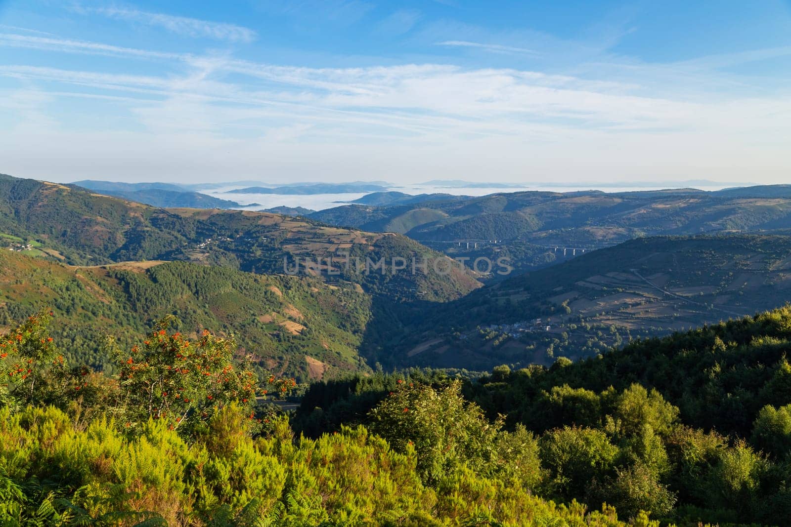 Mountain top view in Basque Country, Spain