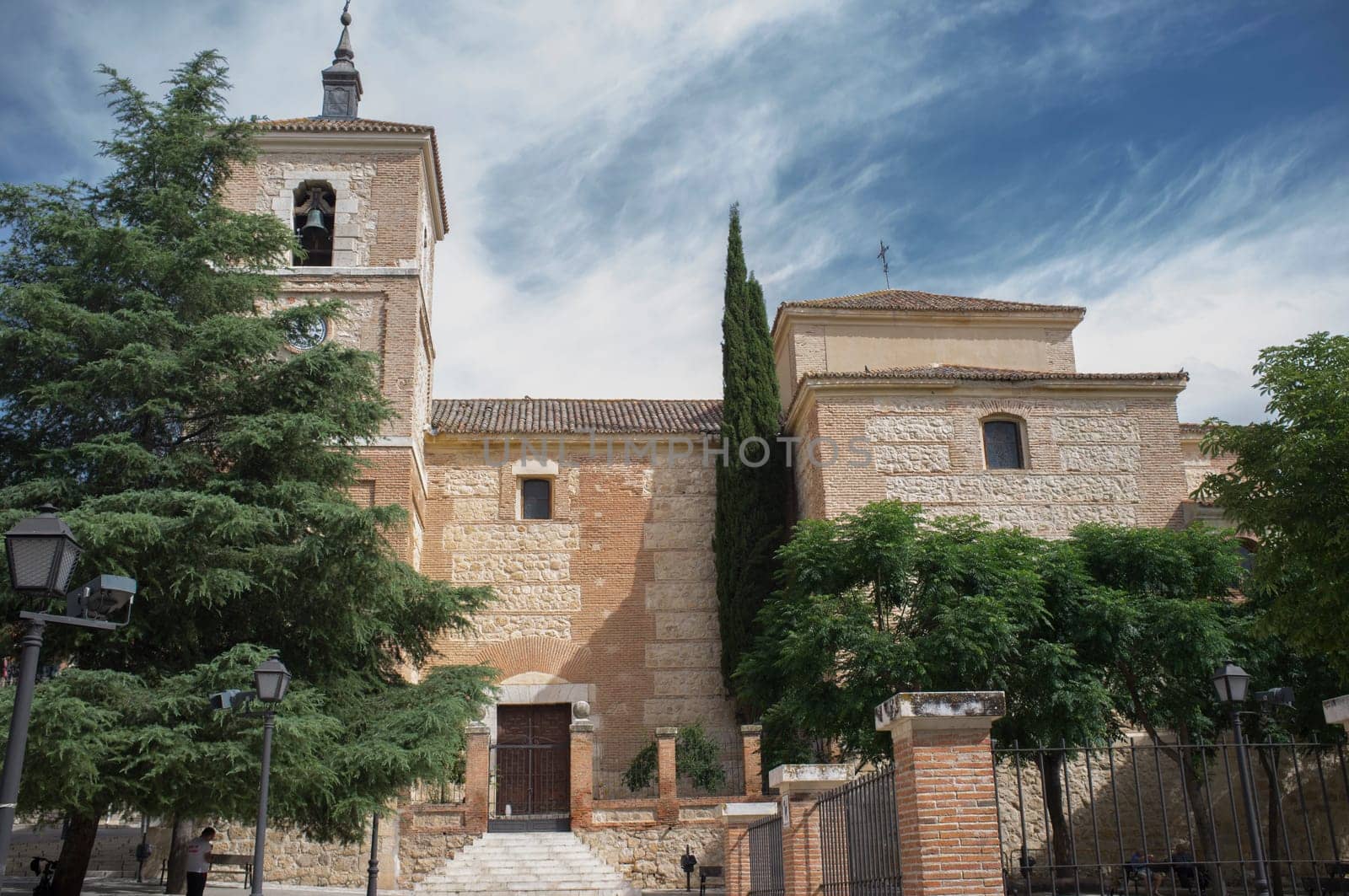 Tielmes, beautiful little town in Las Vegas County, Madrid, Spain. Santos Ninos Justo y Pastor Parish Church