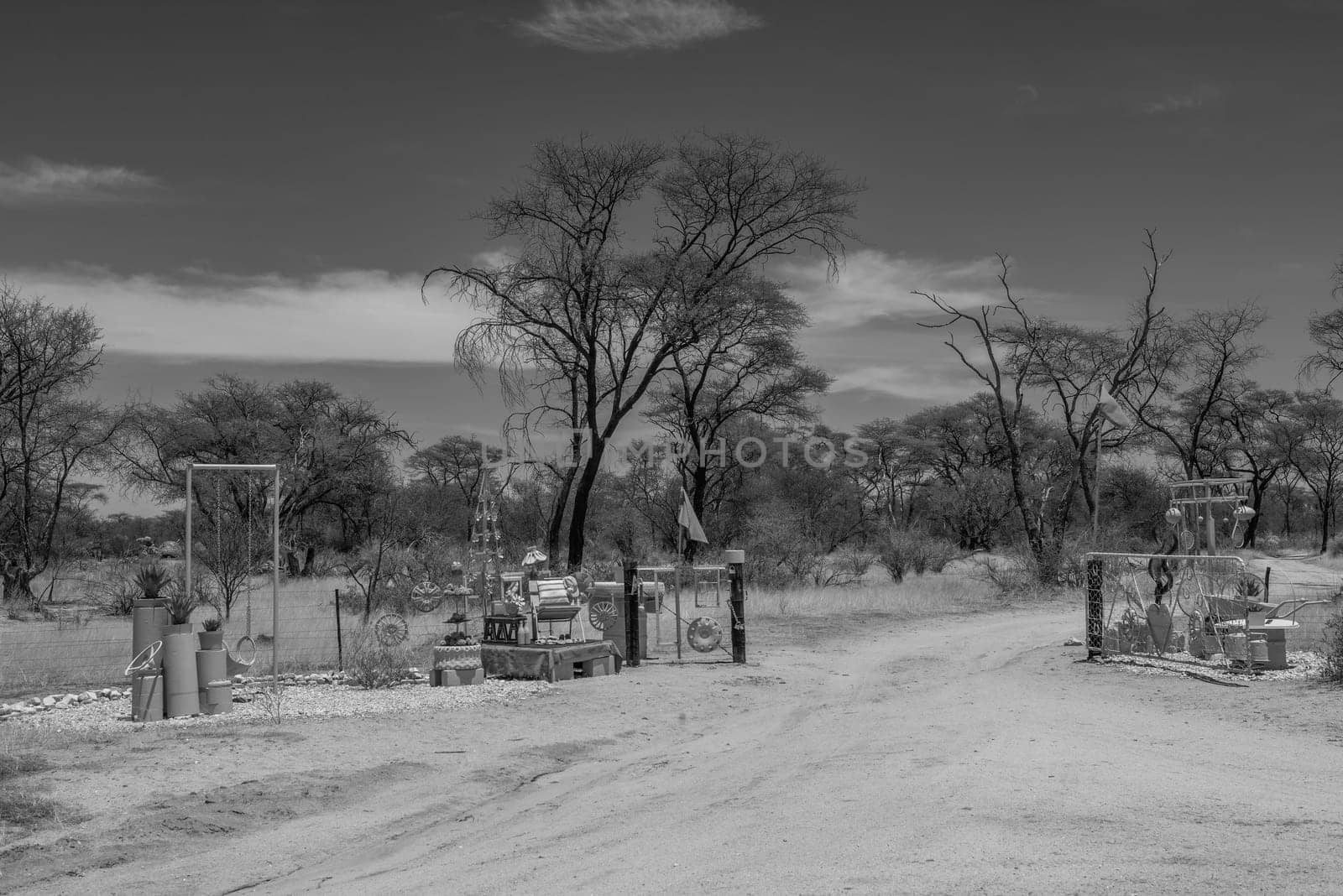 Unconventional access area to a farm in Namibia