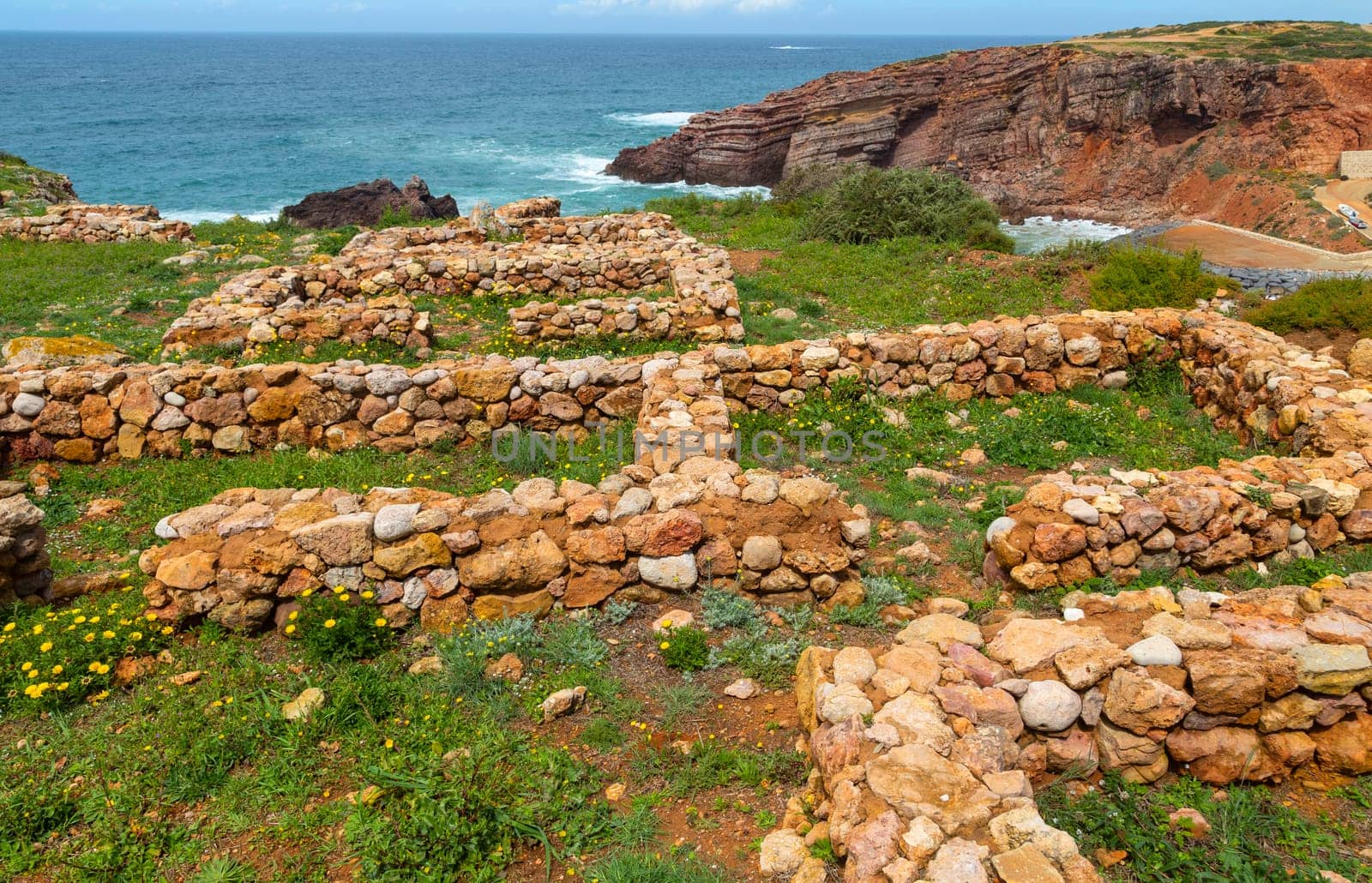 Cliffs in the Algarve West Coast, near Aljezur, Portugal