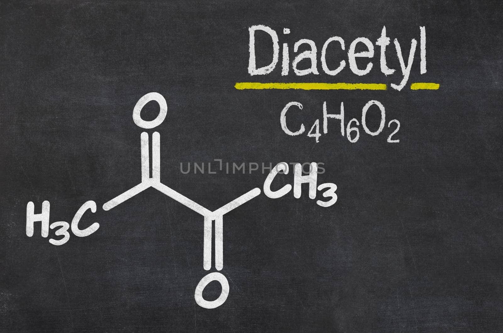Slate with the chemical formula of Diacetyl
