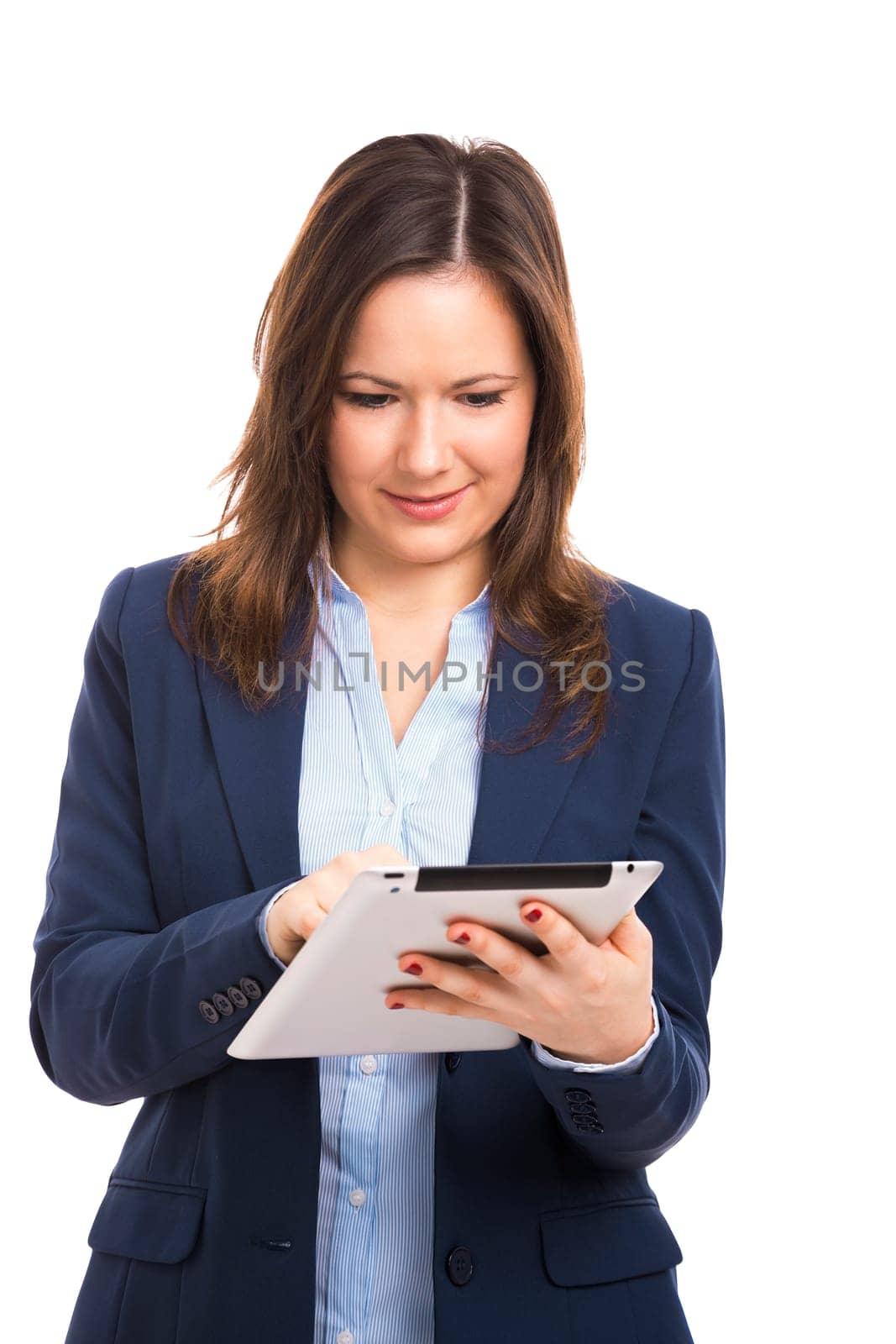 Businesswoman making a call in the office