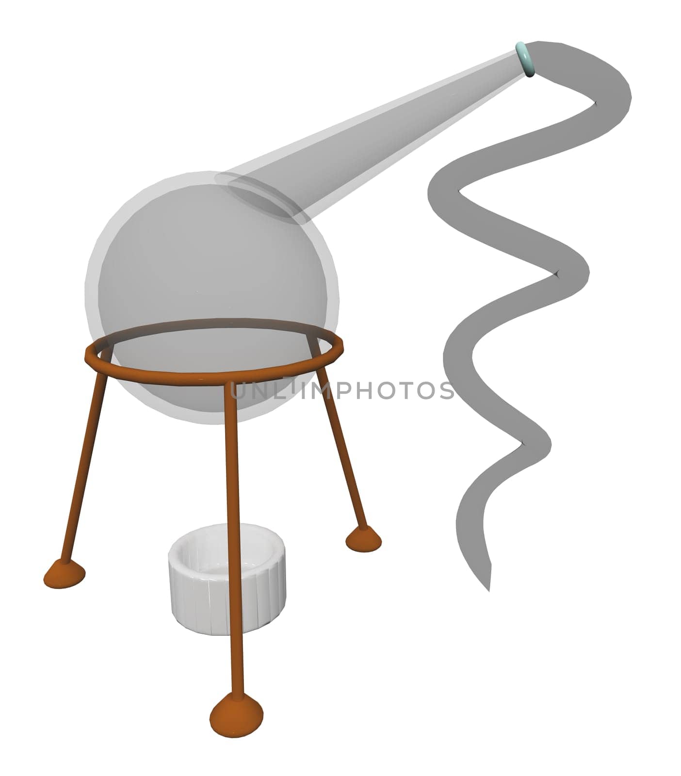 Computer generated 3D illustration with a lab dish isolated on white background