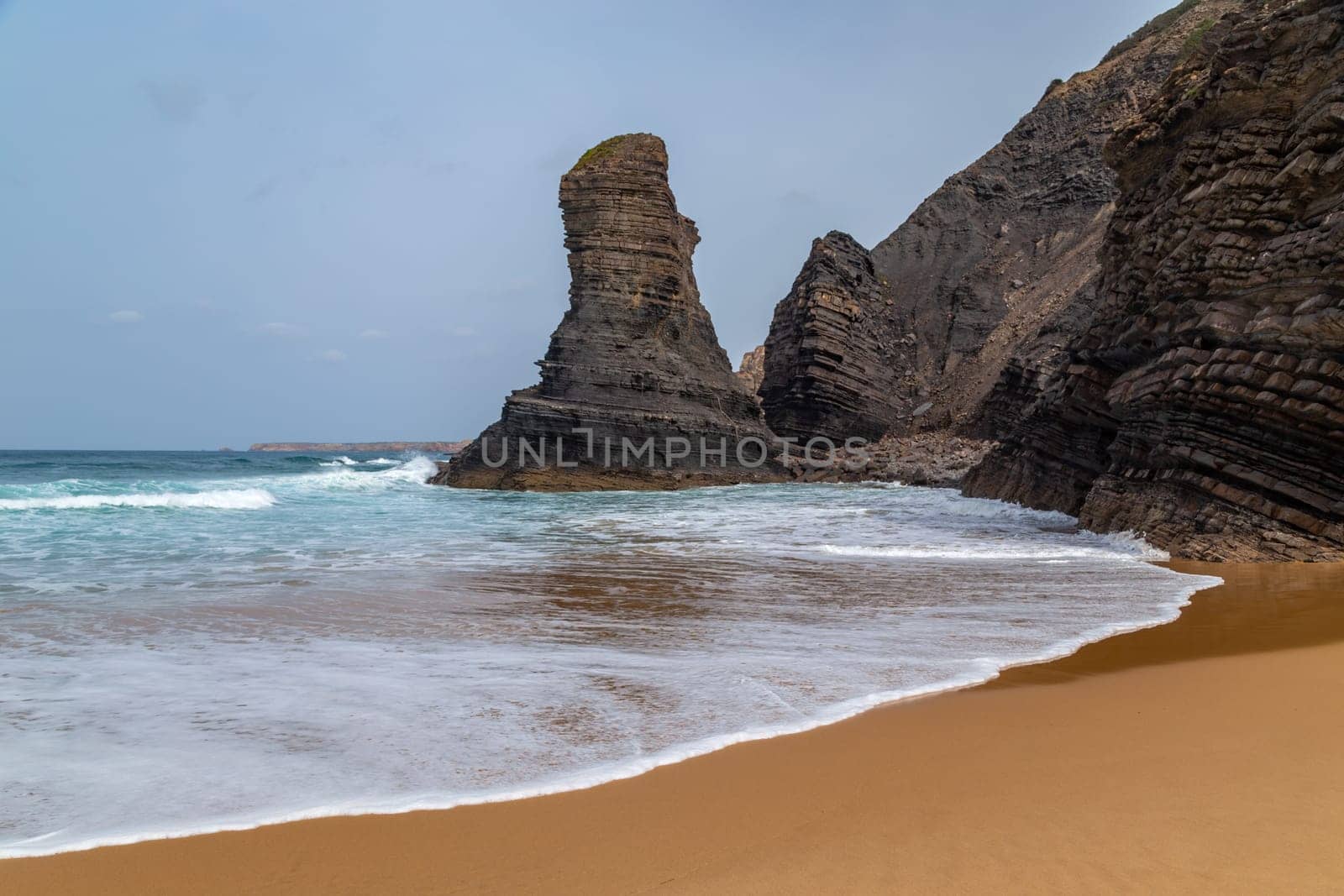 Cliffs in the Algarve West Coast, near Aljezur, Portugal