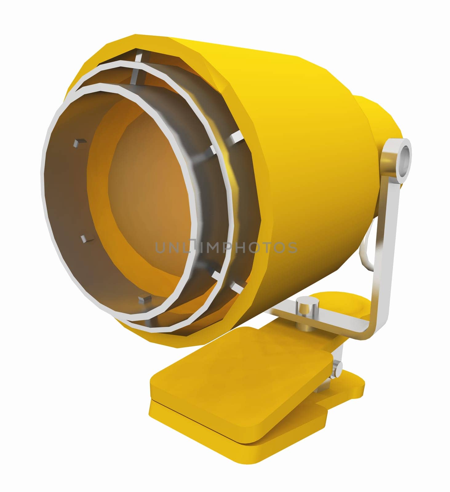 Computer generated 3D illustration with a desk lamp isolated on white background