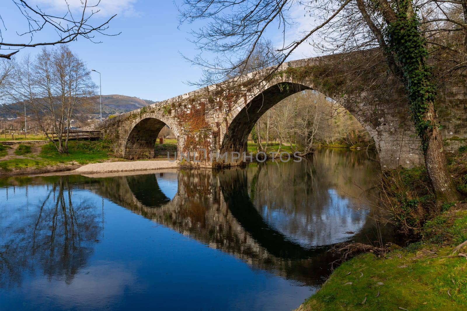 Ancient bridge of Vilela near the village of Arcos de Valdevez, in Minho, Portugal