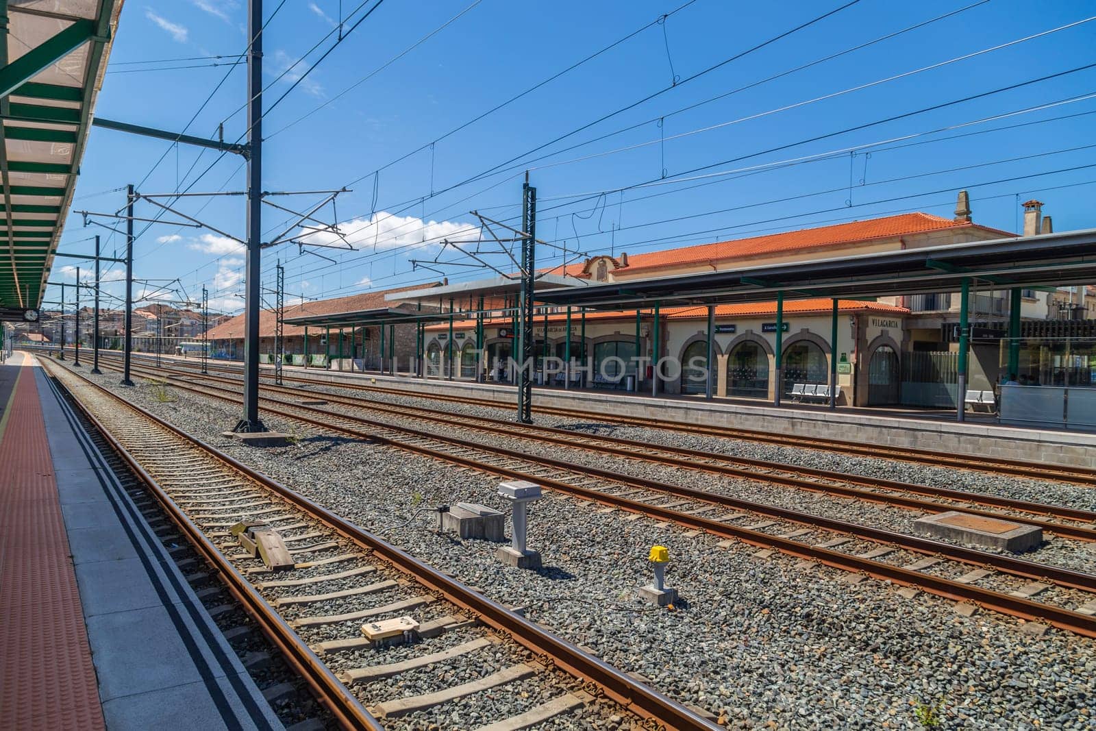 Vilagarcia de Arousa Spain - July 25 2022: Train Station of Vilagarcia de Arousa Galicia Spain