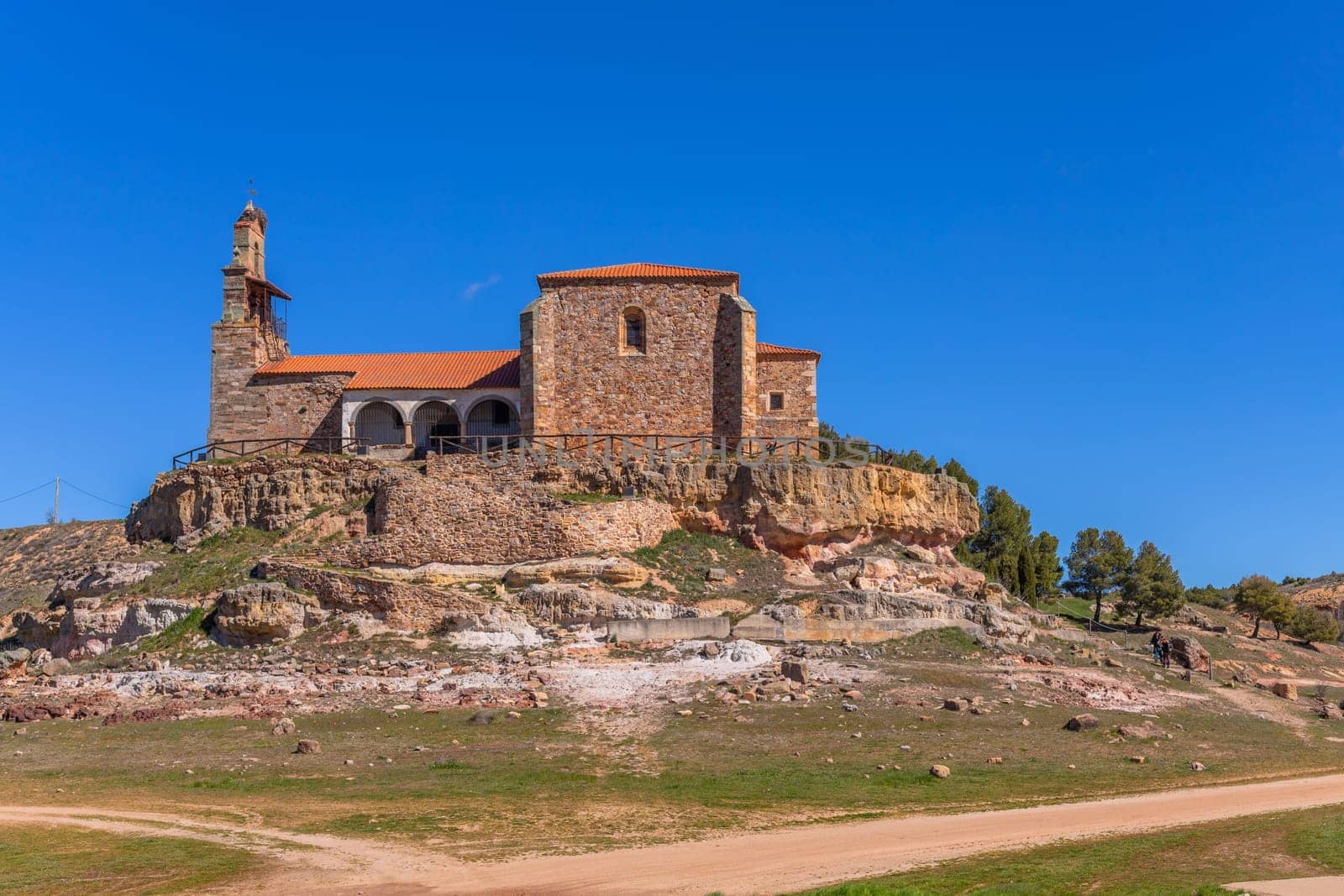 Montamarta, Spain: 26 March 2023: Chapel of Santa Maria del Castillo, Montamarta. Zamora province, Castilla Leon, Spain