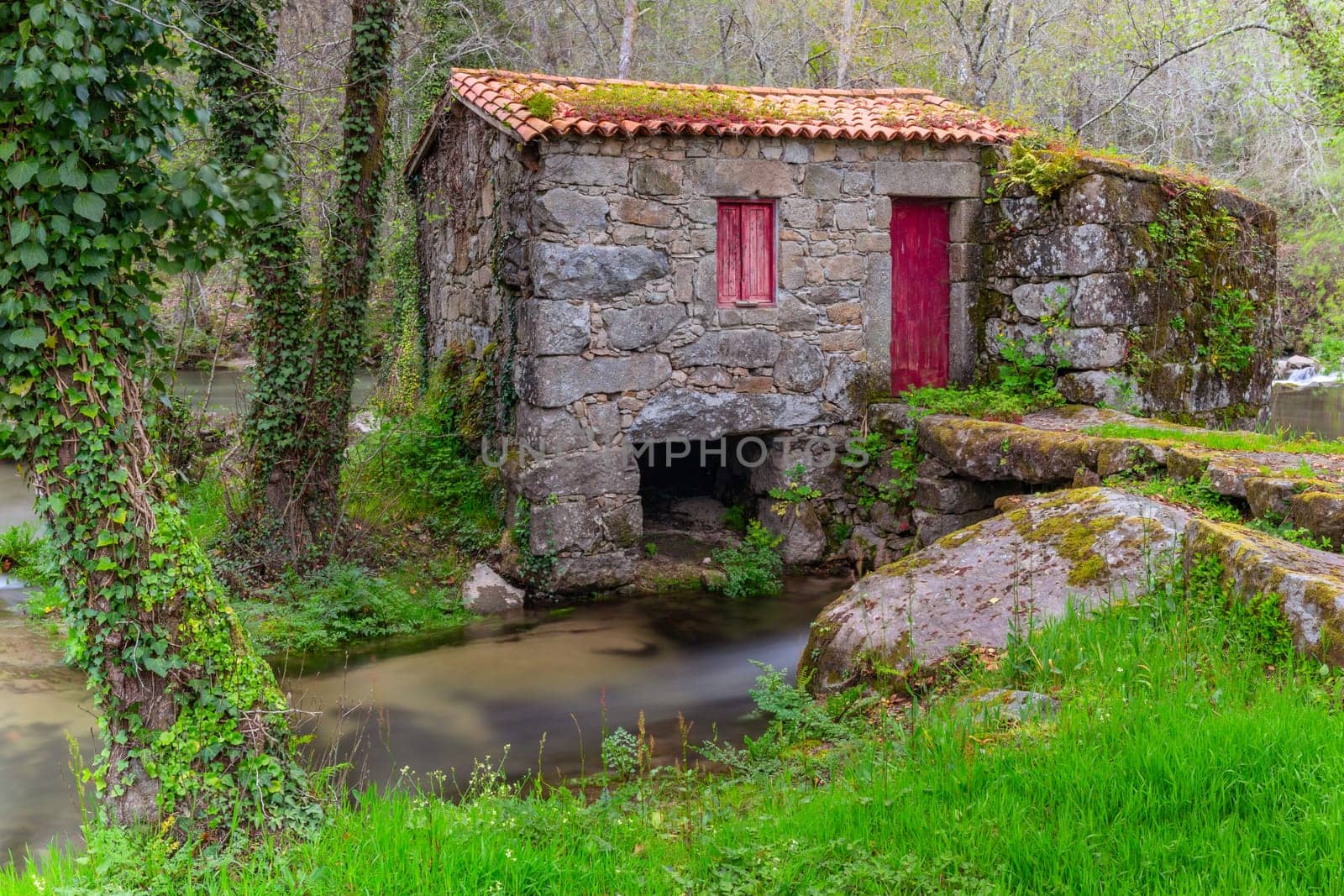 Old watermill in Homem River, Amares, Portugal