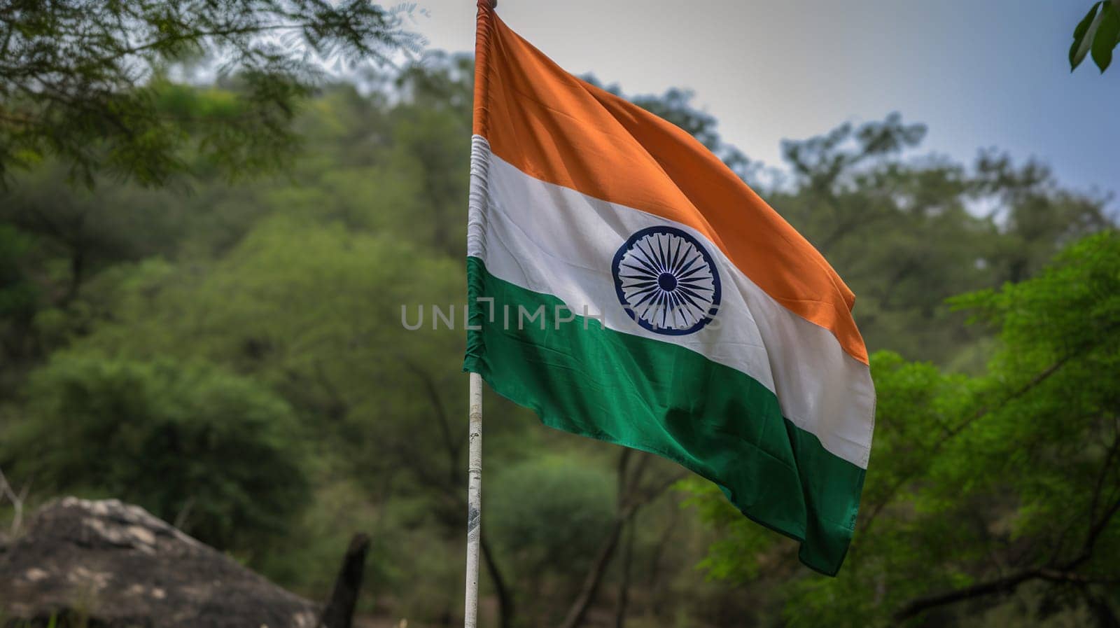 India Flag Flying, Generative ai