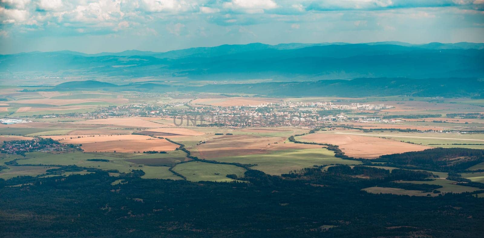 Mountain valley landscape. Beautiful natural scenery
