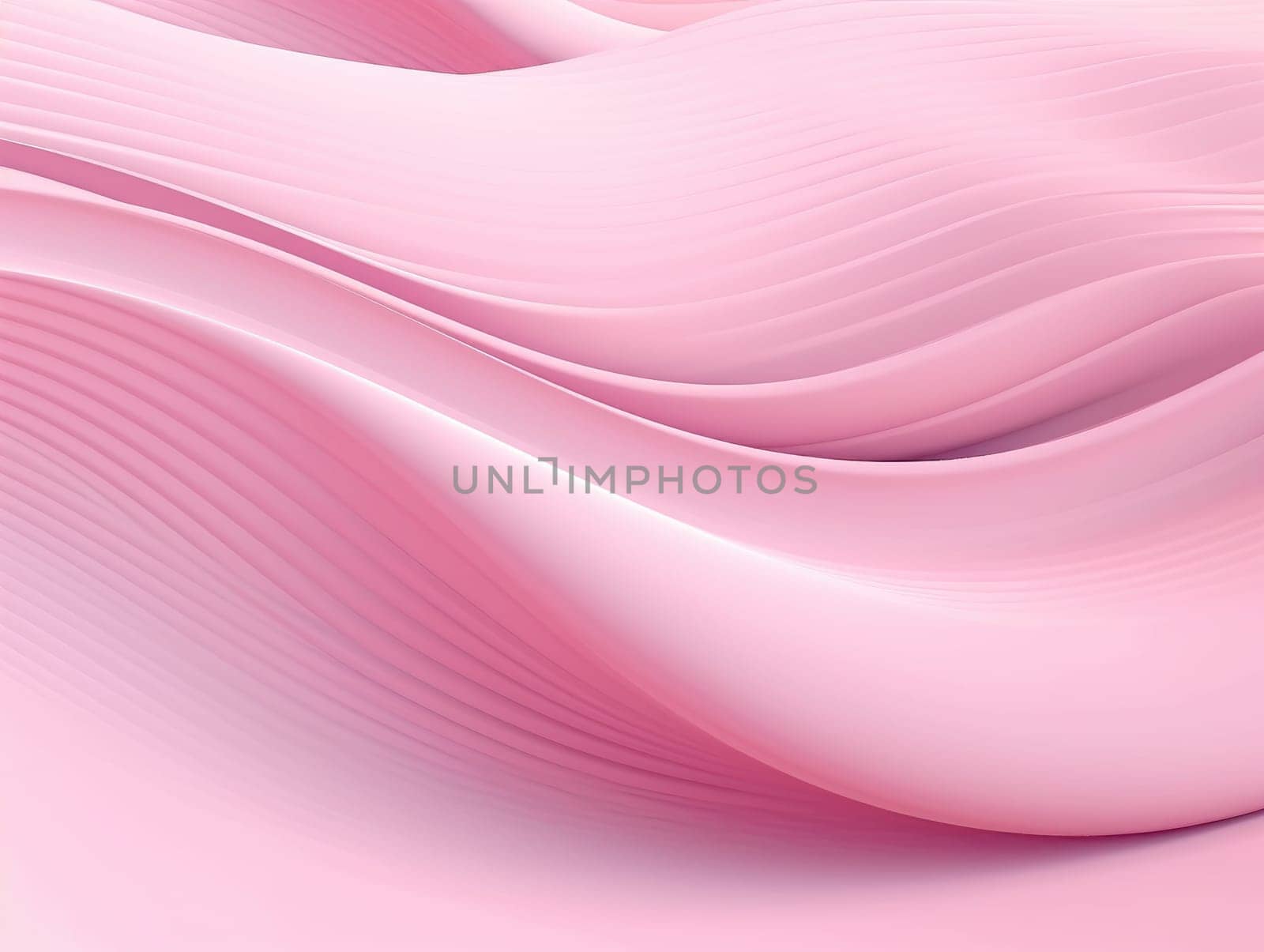 Pink pastel wave abstract 3D background. Generative AI.