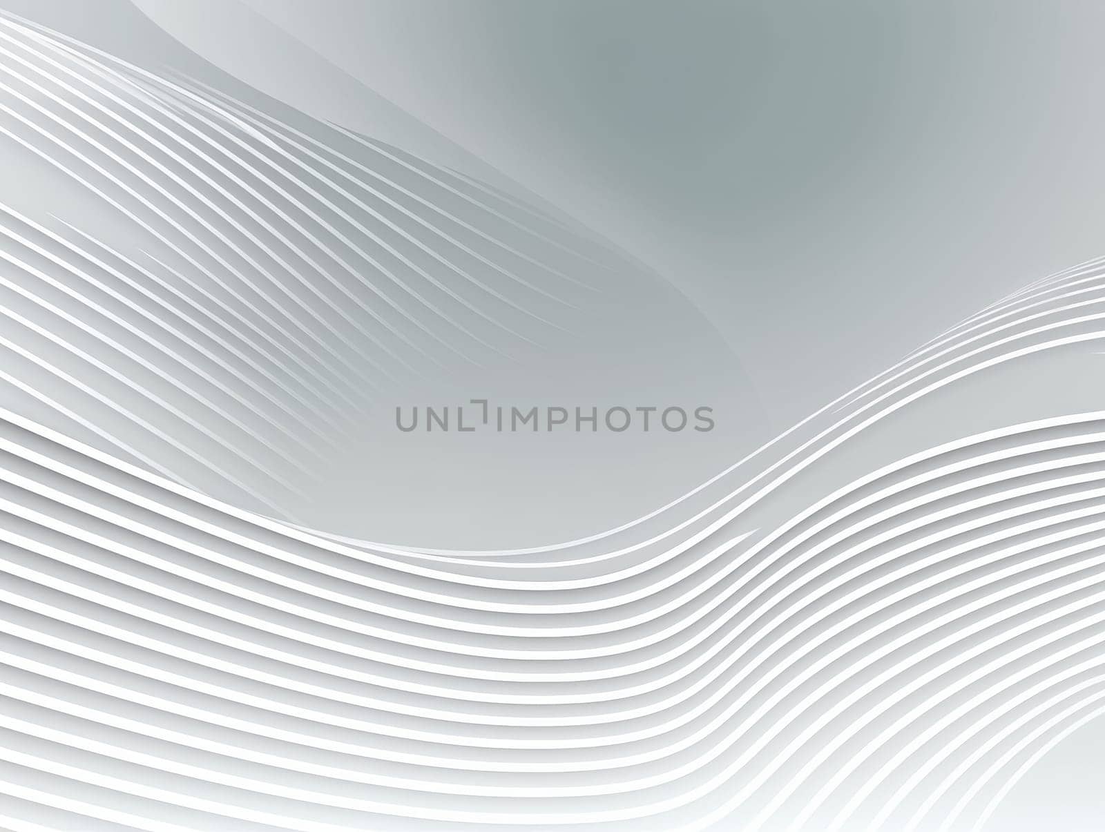 Abstract white waves background, 3d background. Generative AI.