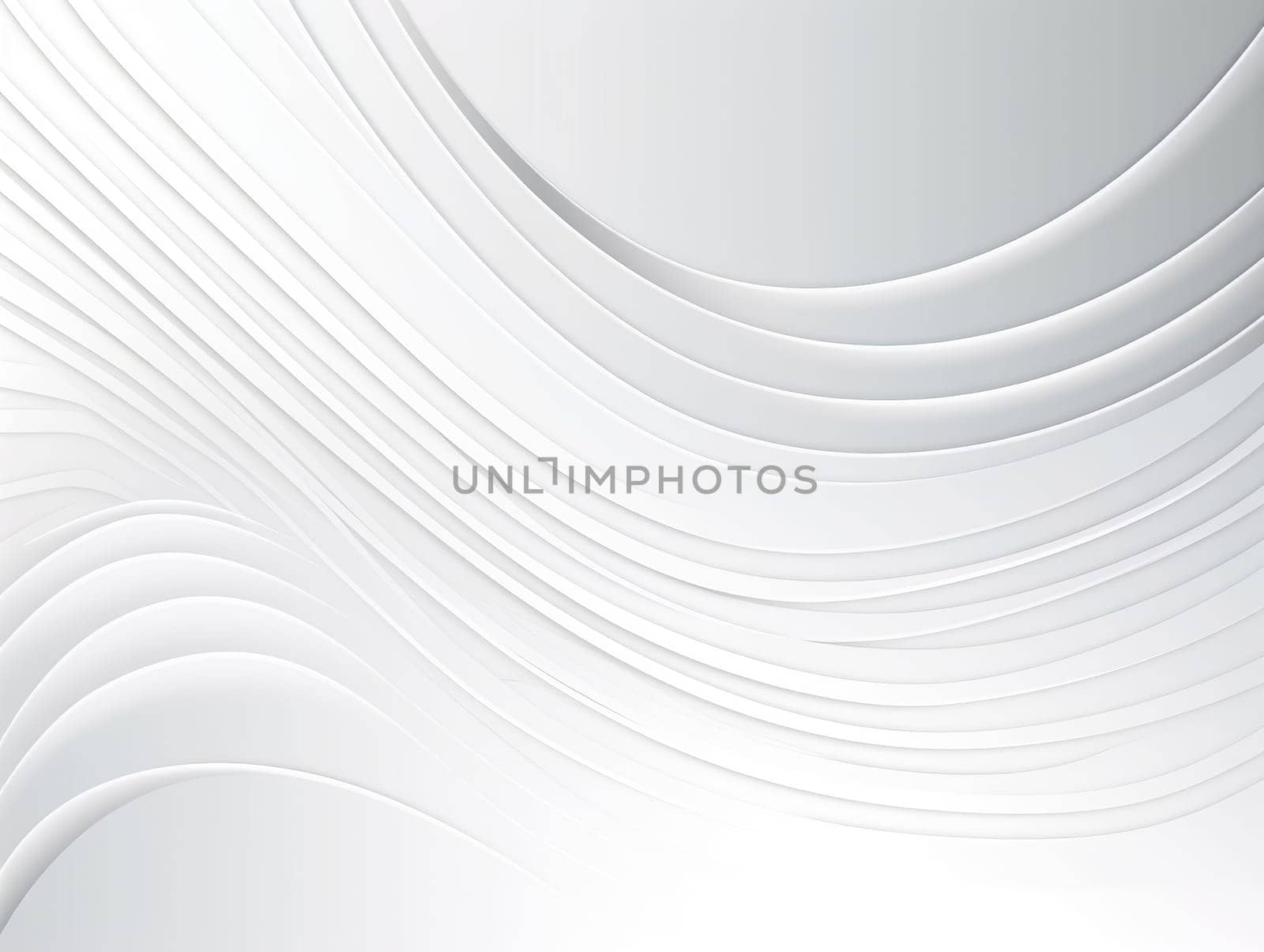 Abstract white waves background, 3d background. Generative AI.