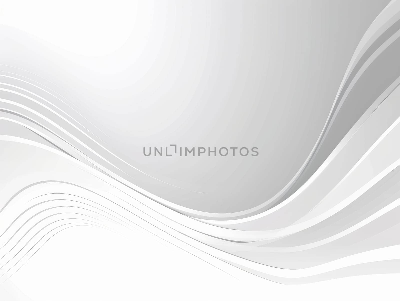 Abstract white waves background, 3d background. Generative AI.