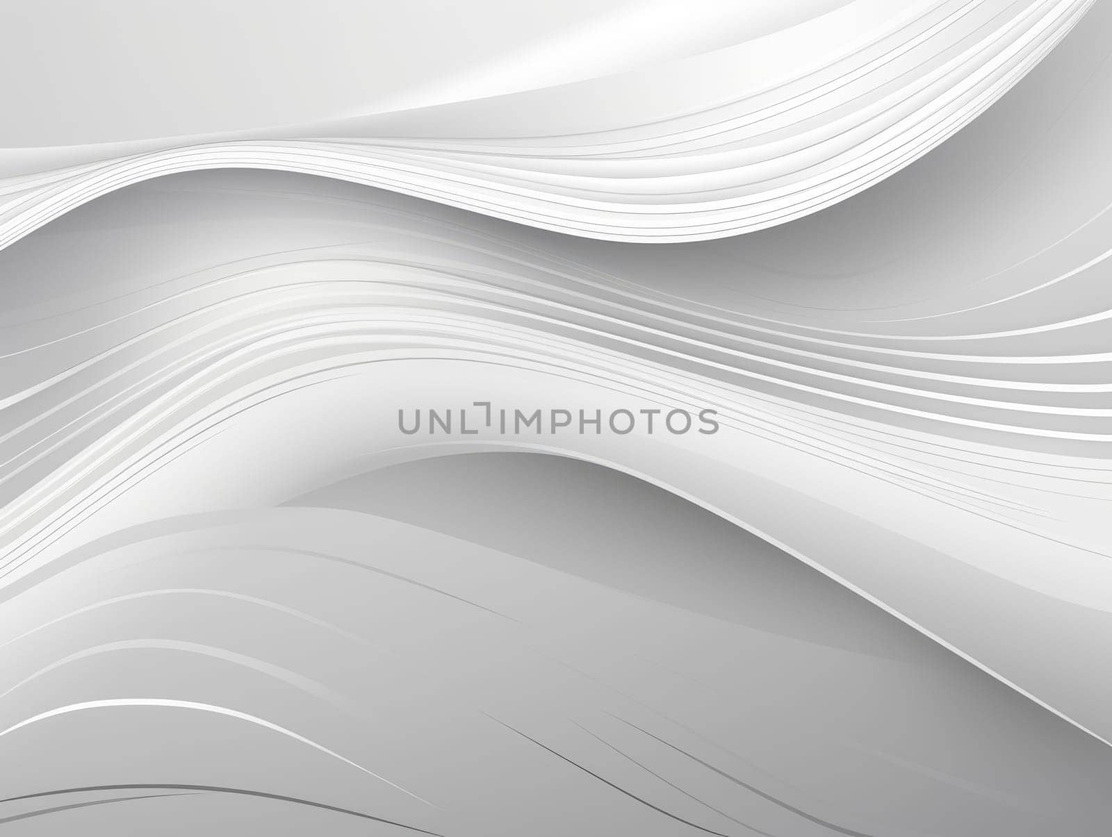Abstract white waves background, 3d background. Generative AI.