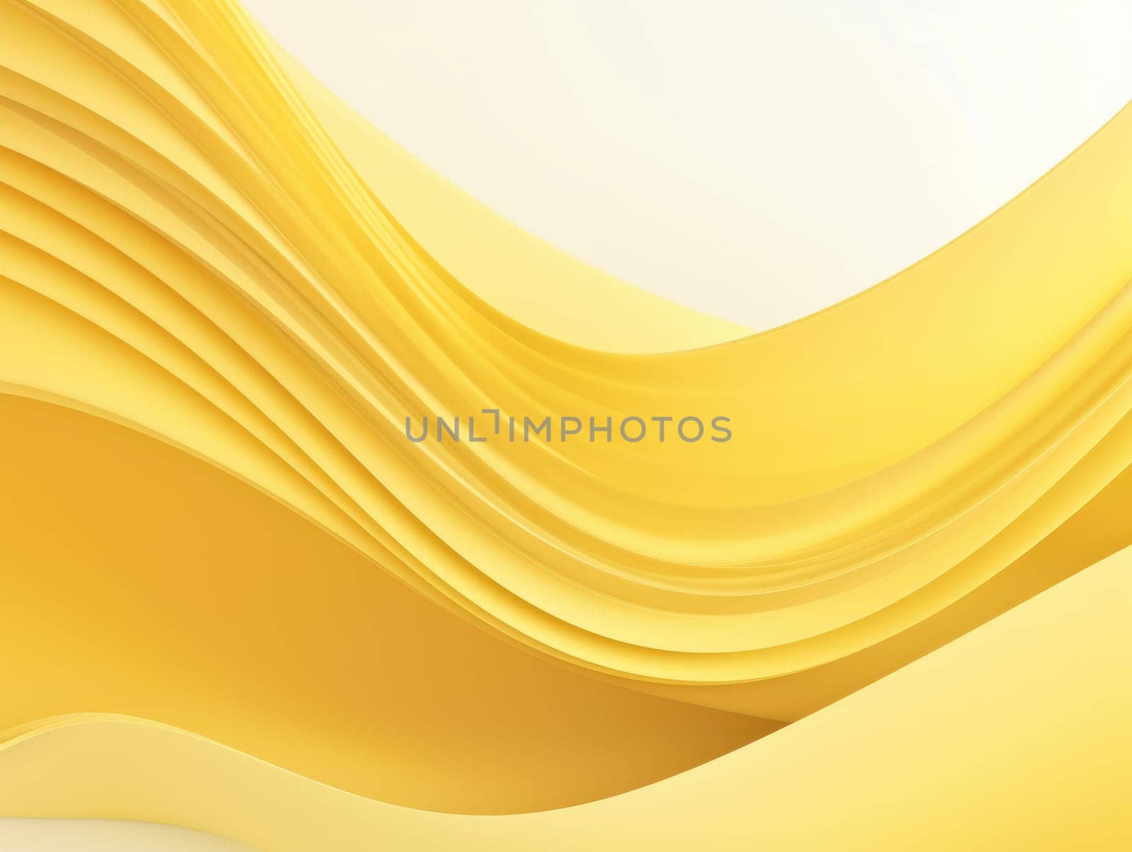 Abstract yellow wave lines background, 3d background, generative background. Generative AI.
