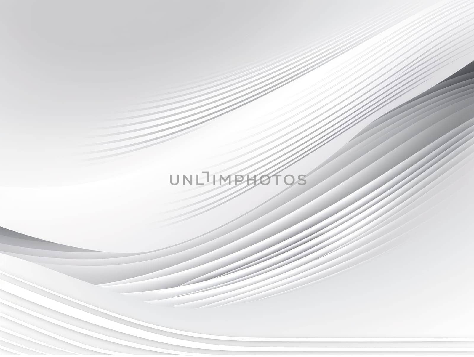 Abstract white waves background, 3d background. Generative AI.