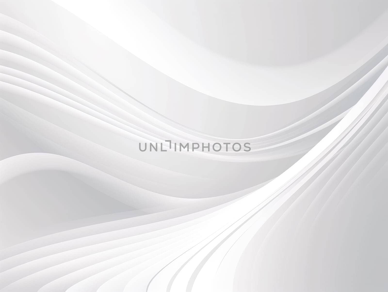Abstract white waves background, 3d background. Generative AI.