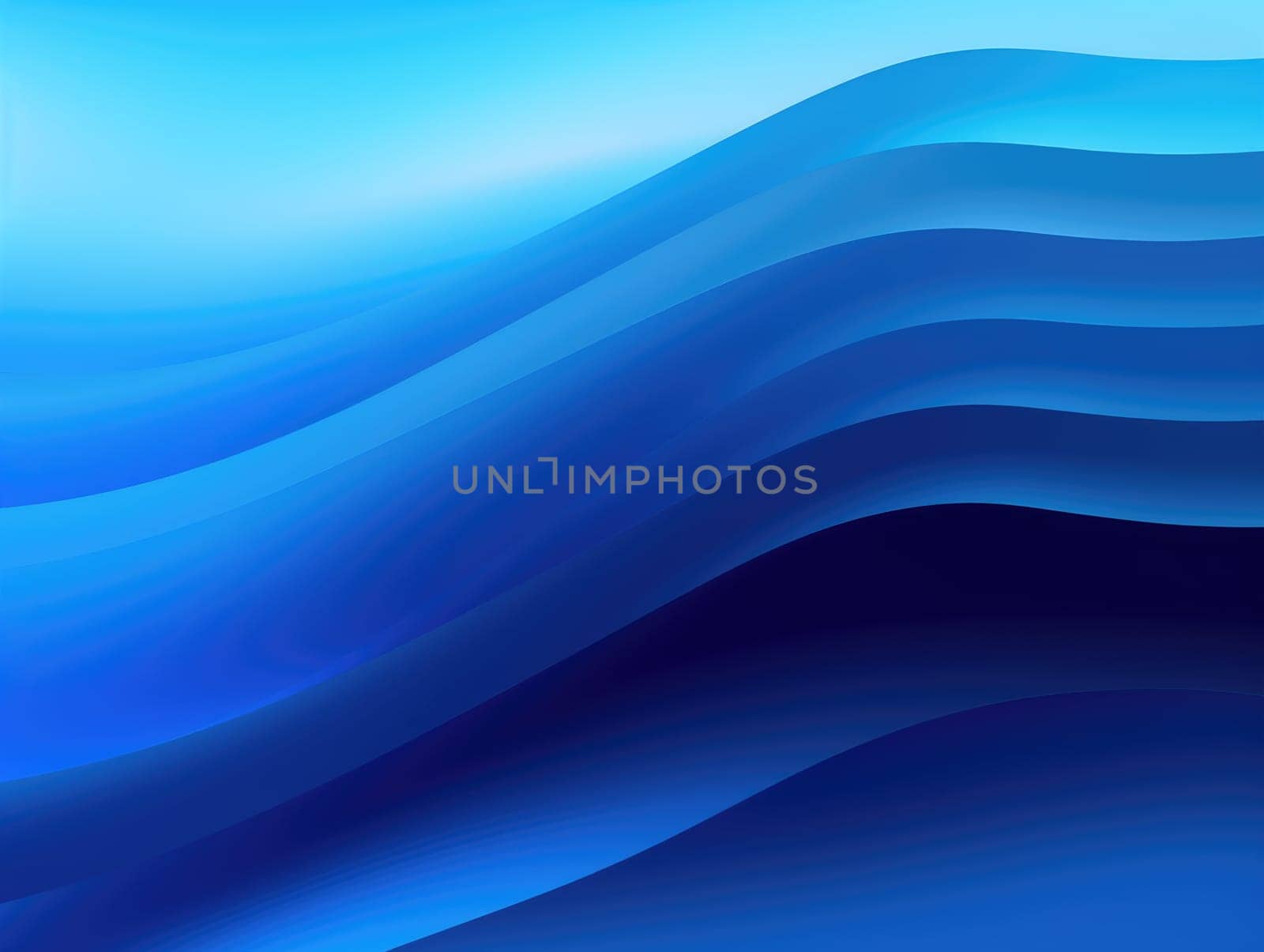 Blue waves abstract background, liquid art pattern. Generative AI.