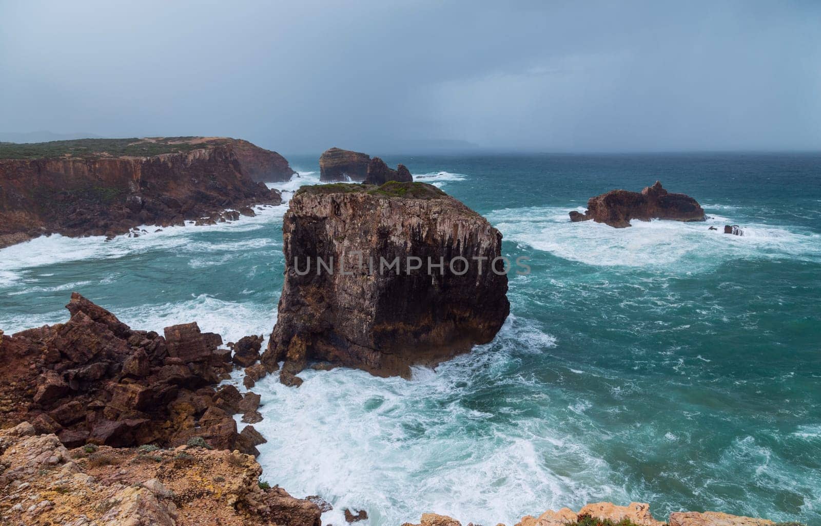 Cliffs in the Algarve West Coast, near Sagres, Portugal