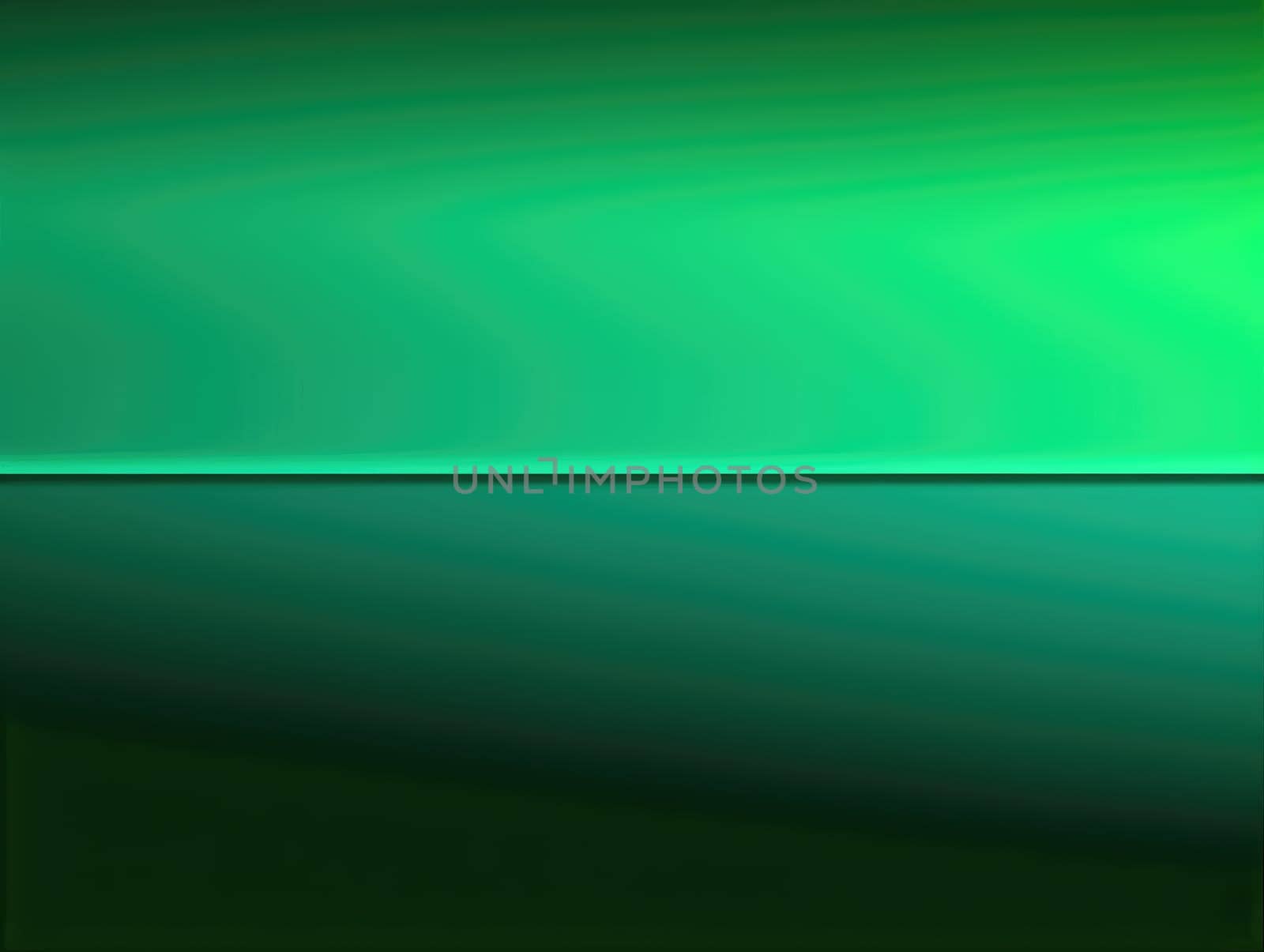 Green wave and line abstract background. Generative AI.