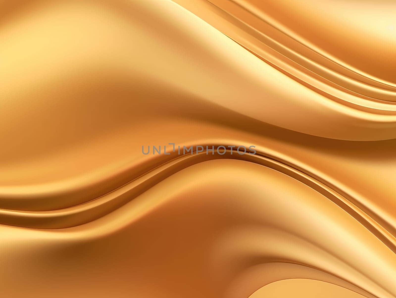 Gold satin wave background. Gold background. Gold texture. Generative AI.