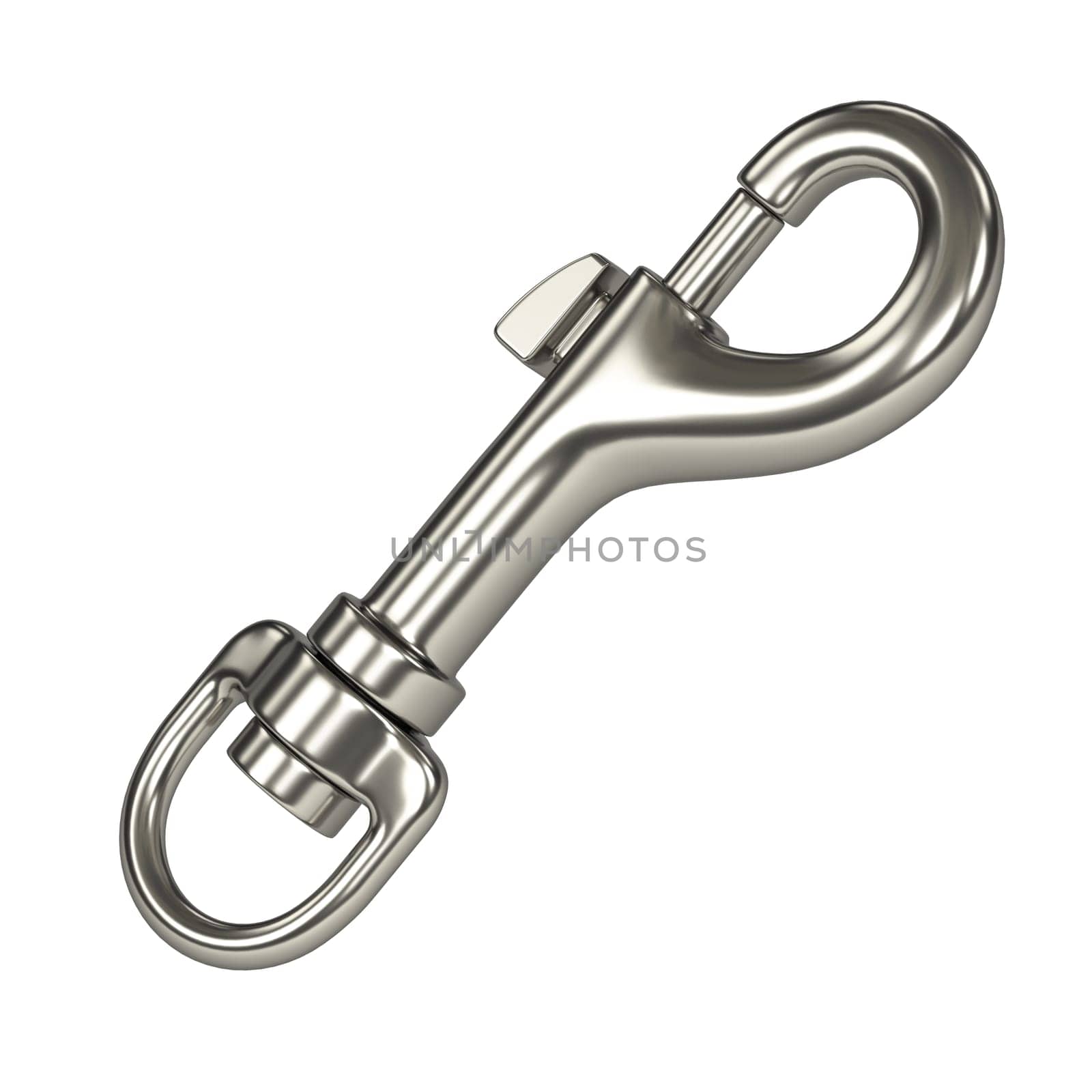 Trigger hook 3D rendering illustration isolated on white background
