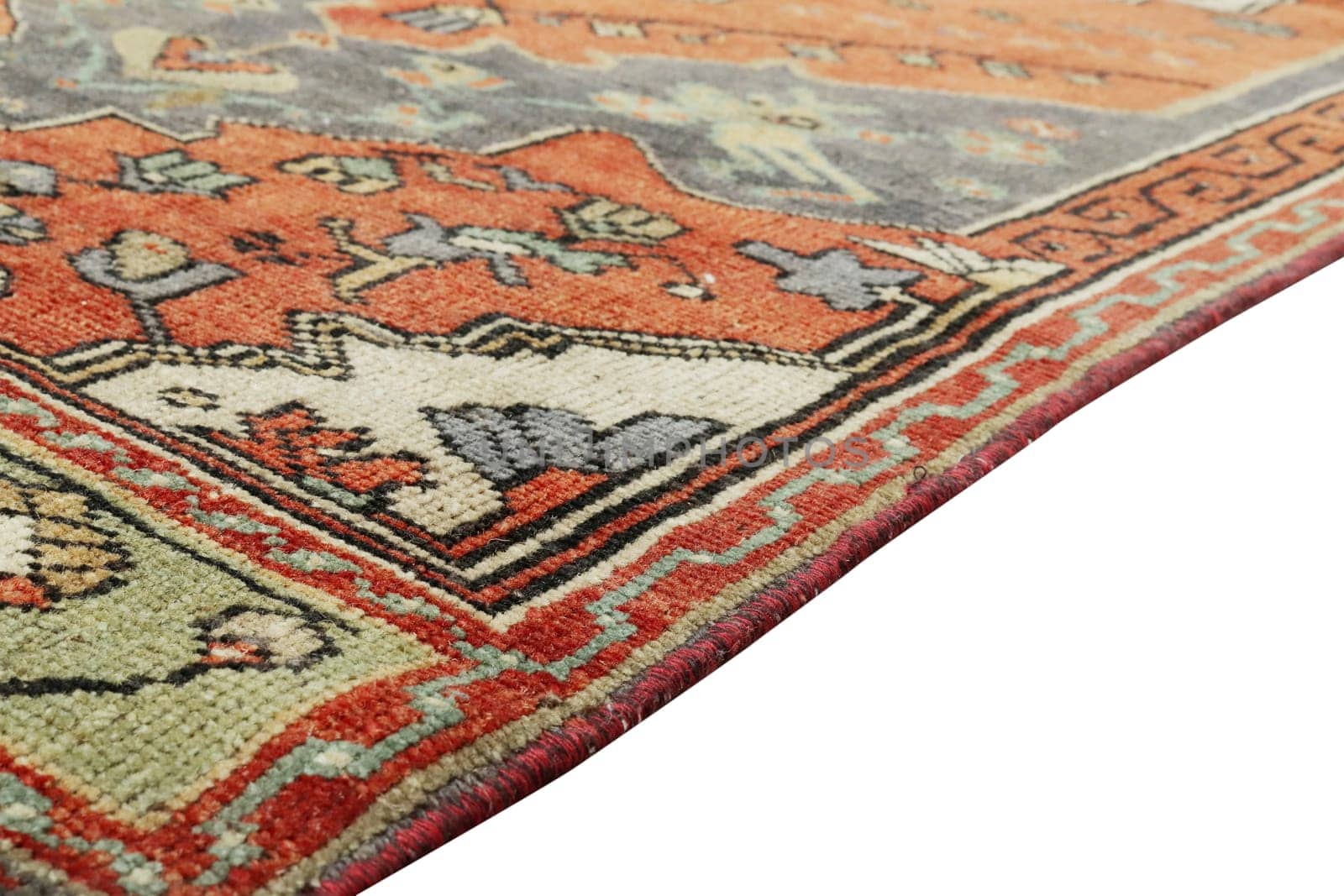 Textures and patterns in color from woven carpets