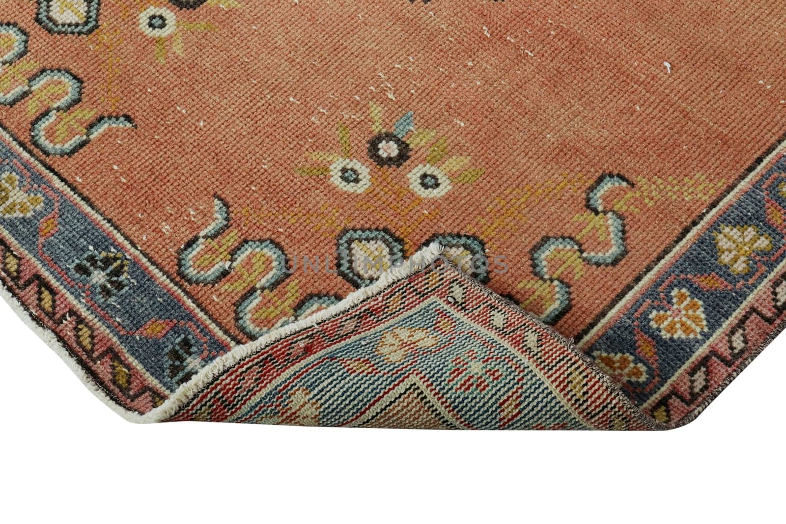Textures and patterns in color from woven carpets