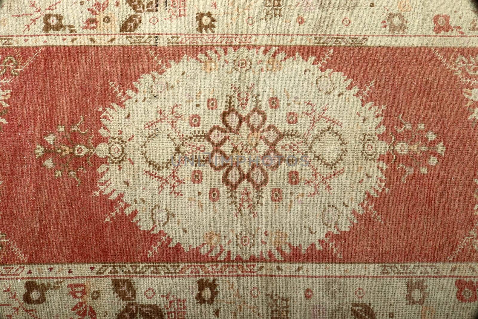 Textures and patterns in color from woven carpets