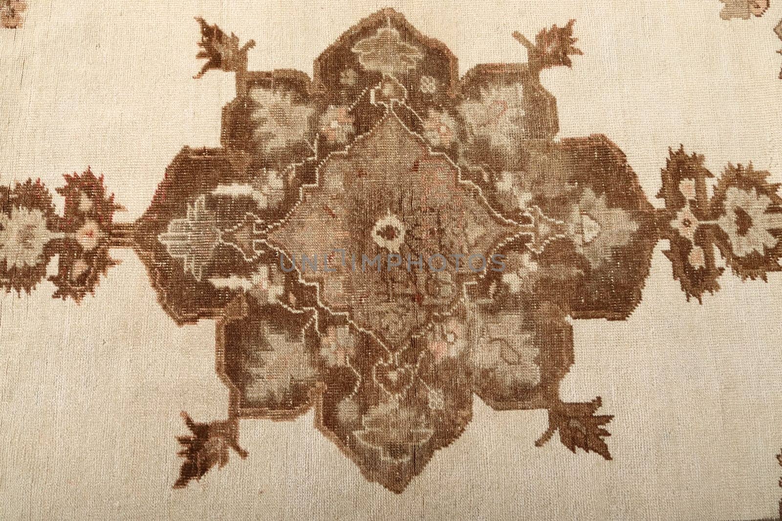 Textures and patterns in color from woven carpets