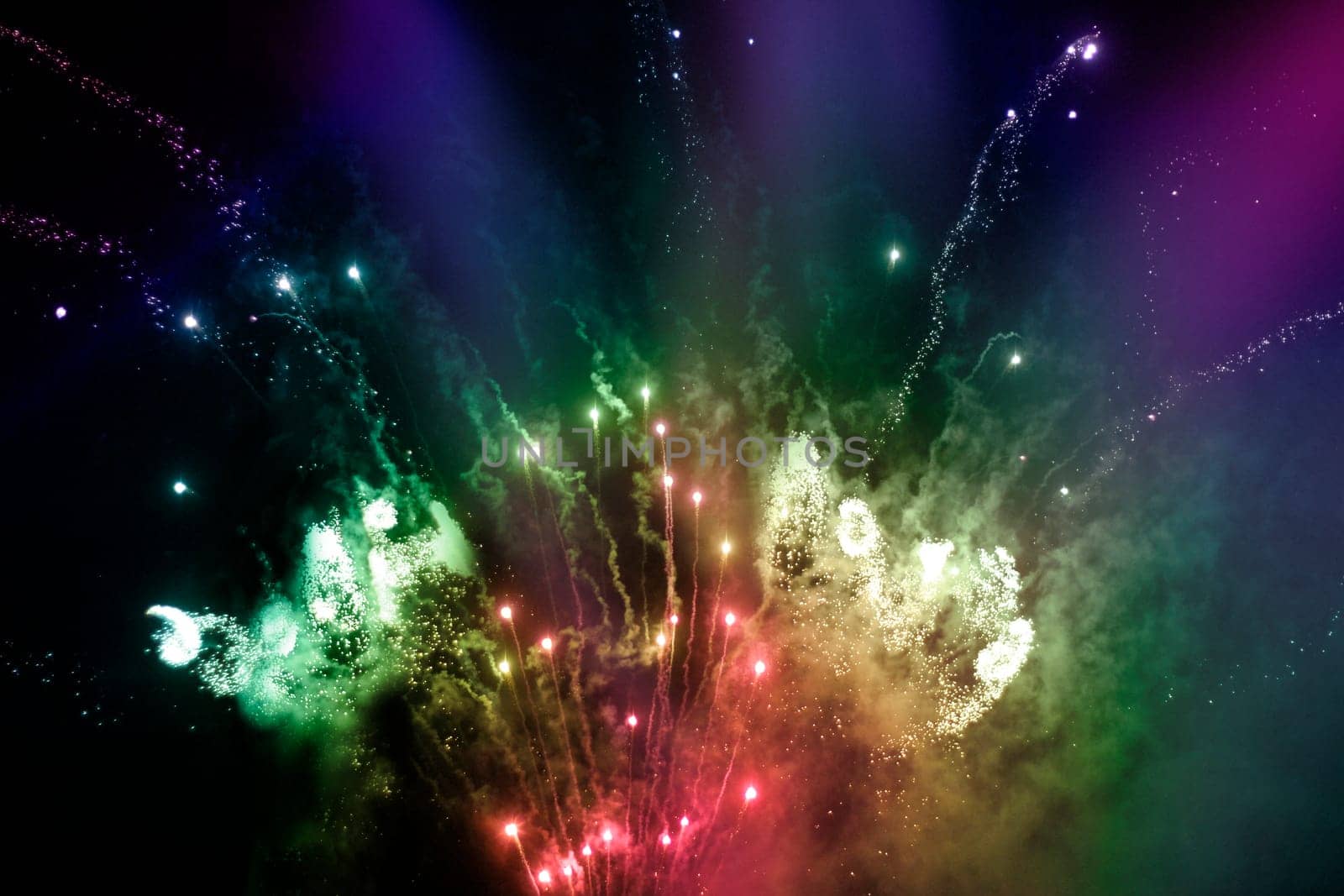 fireworks colors light white colorful