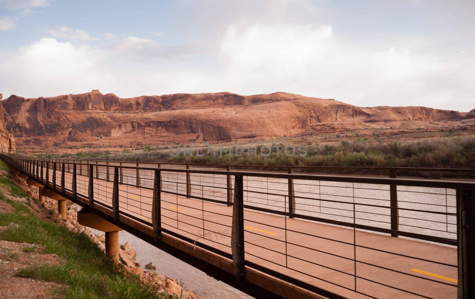 Open road early morning Utah United States