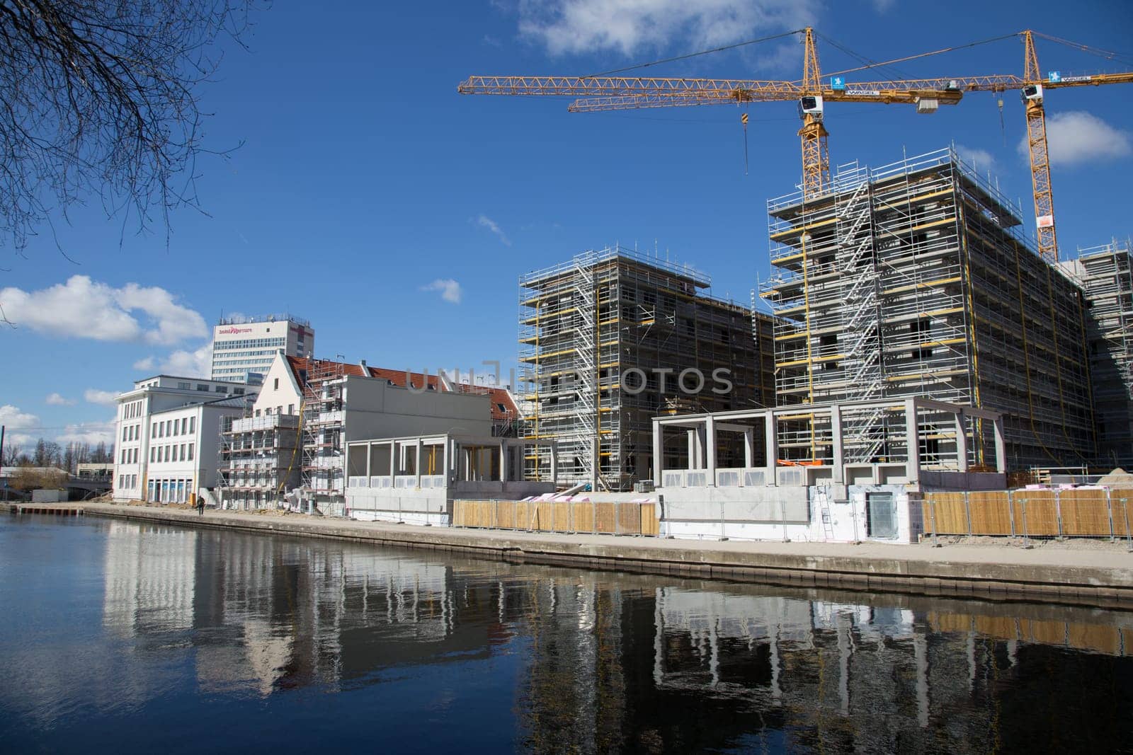 Construction site in Potsdam's centre on the old ride