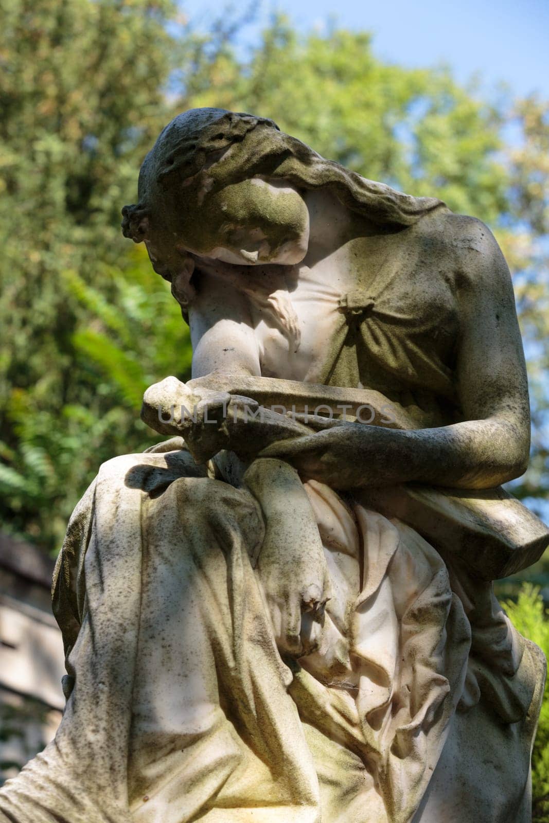 PARIS, FRANCE - SEPT 12, 2014: Tomb of Frederic Chopin, famous Polish composer, at Pere Lachaise cemetery in Paris, France