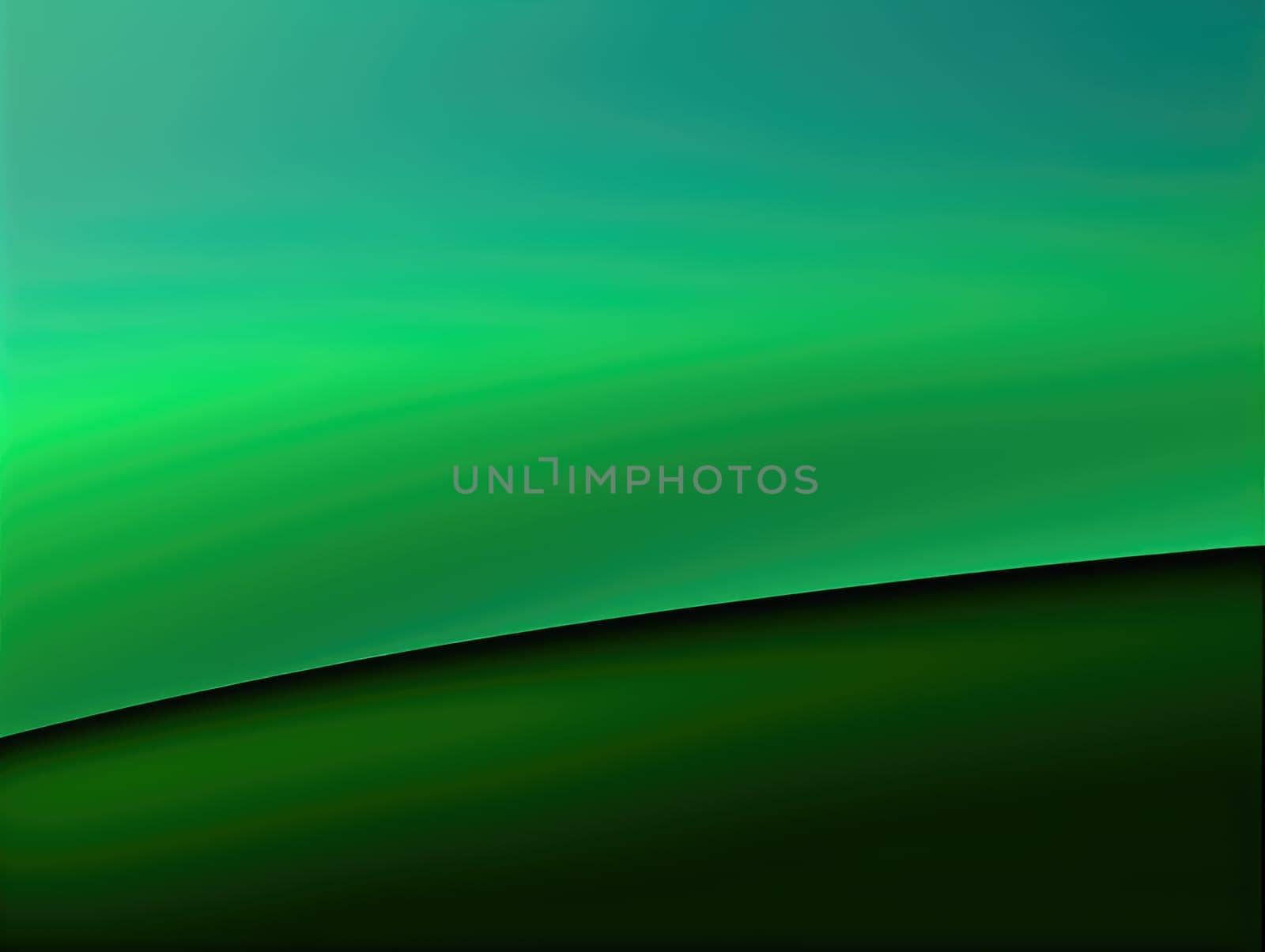 Green wave and line abstract background. Generative AI.
