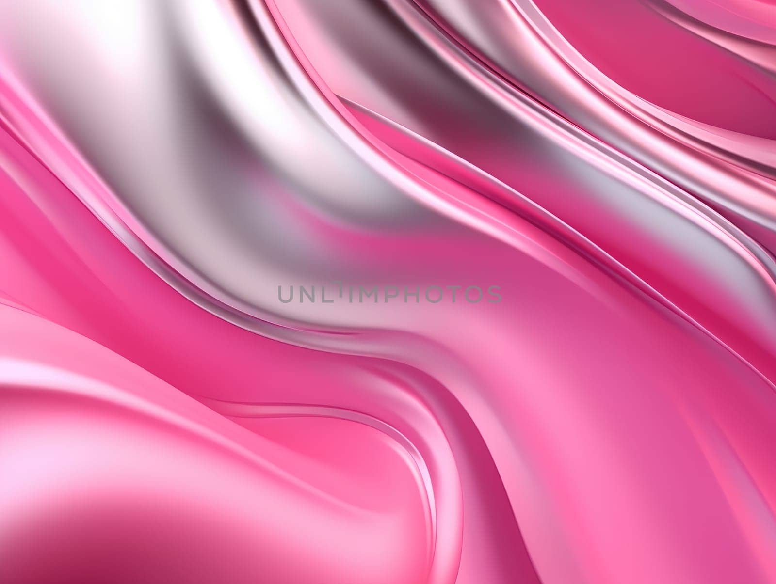 Pink wave and line abstract background. Generative AI.