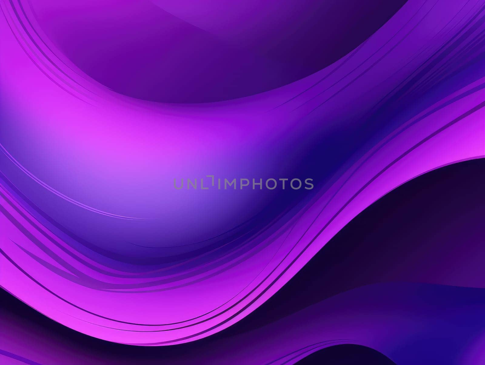 Abstract purple waves background. Generative AI.