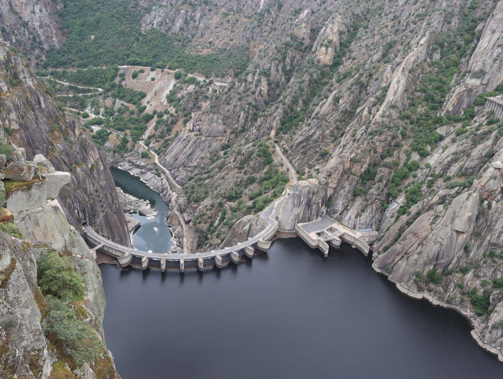 Impressive architectural work hydroelectric dam Reservoir Rio Water Energy Store