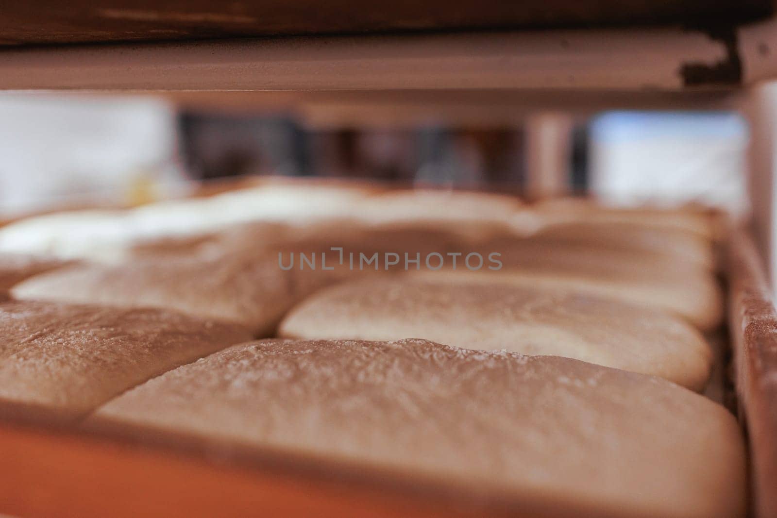 Organic Bakery - details of baker baking bread handmade