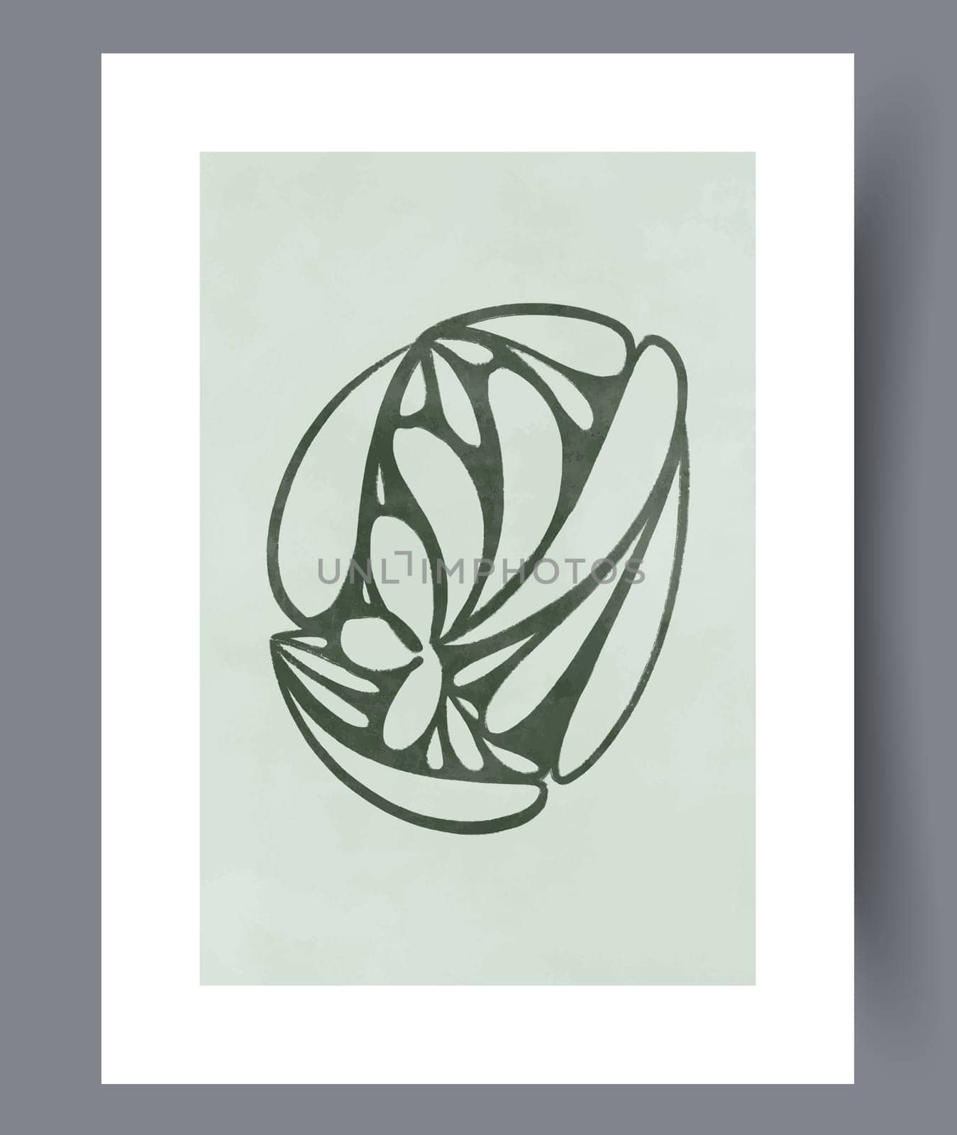 Abstract mugs asymmetry coffee wall art print. Printable minimal abstract mugs poster. Contemporary decorative background with coffee. Wall artwork for interior design.