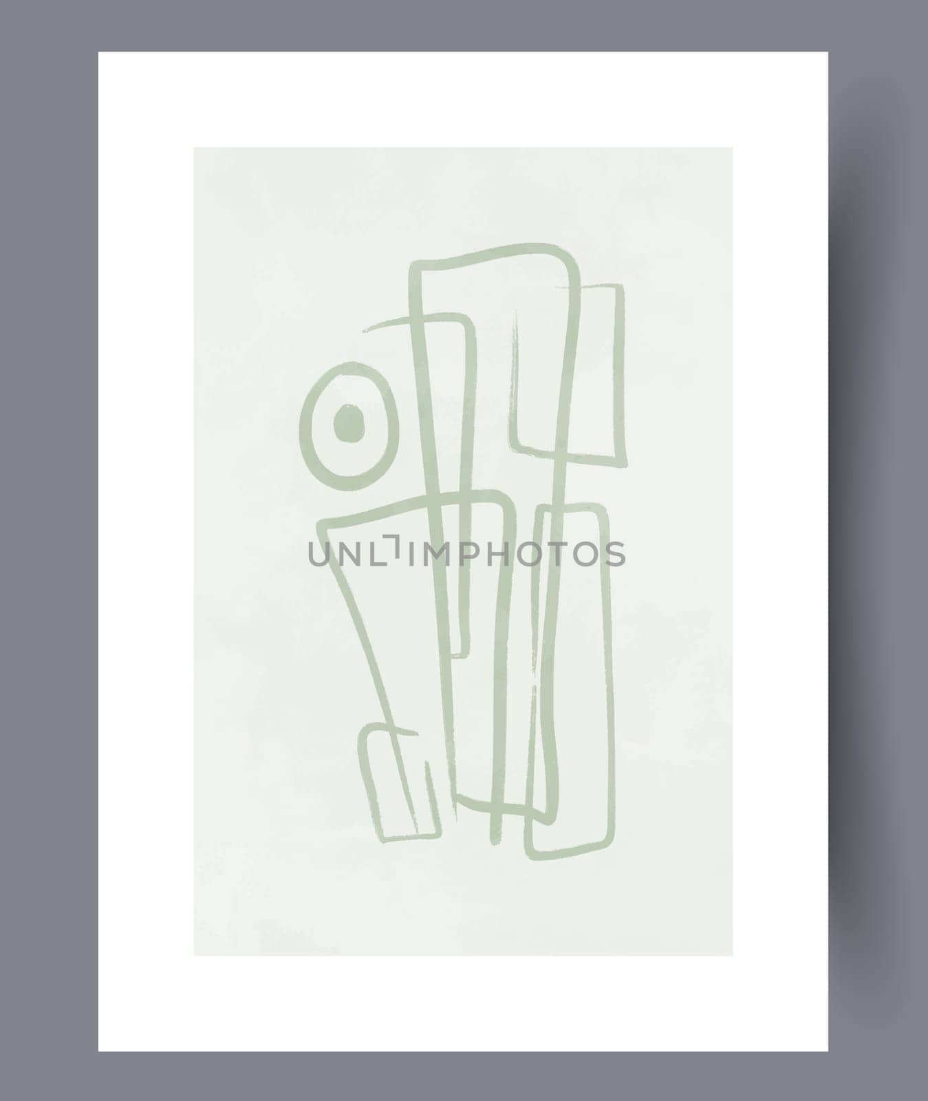 Abstract mugs asymmetry coffee wall art print. Printable minimal abstract mugs poster. Contemporary decorative background with coffee. Wall artwork for interior design.